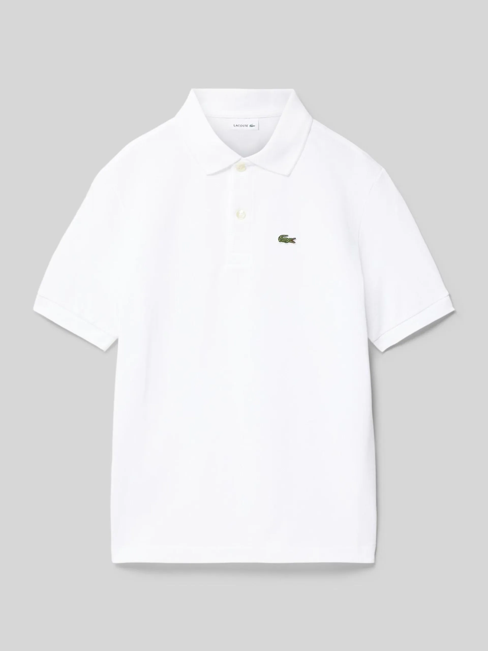 Poloshirt mit Label-Stitching in weiss