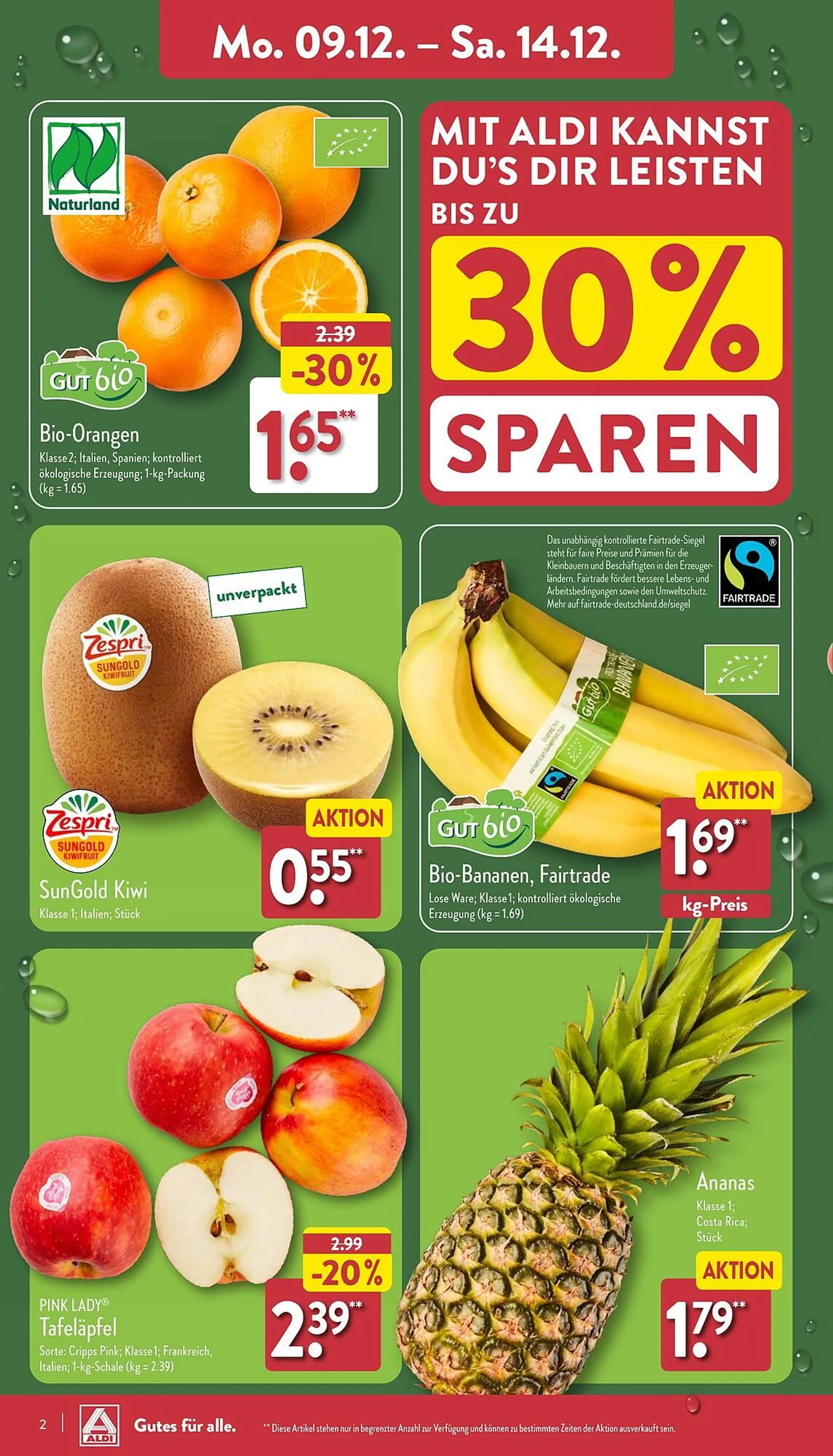 Aldi Nord Prospekt von 9. Dezember bis 14. Dezember 2024 - Prospekt seite 2