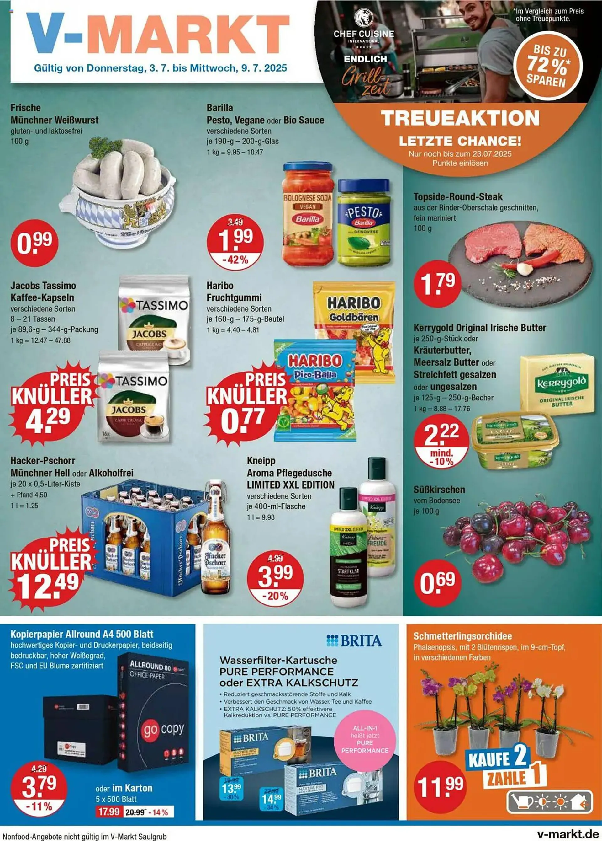 V Markt Prospekt von 3. Juli bis 9. Juli 2025 - Prospekt seite 1