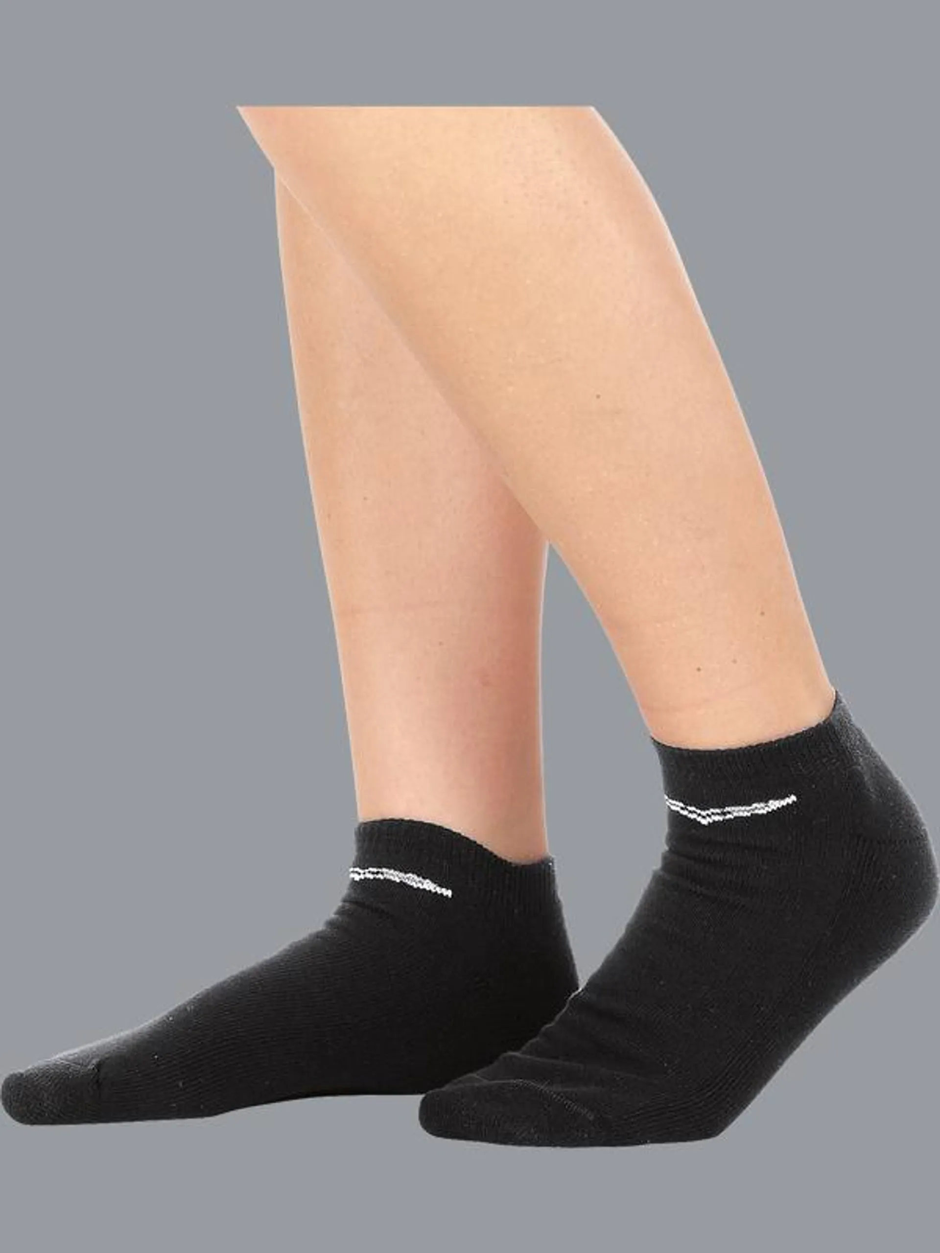 Kurzschaft-Socken im Doppelpack Schwarz