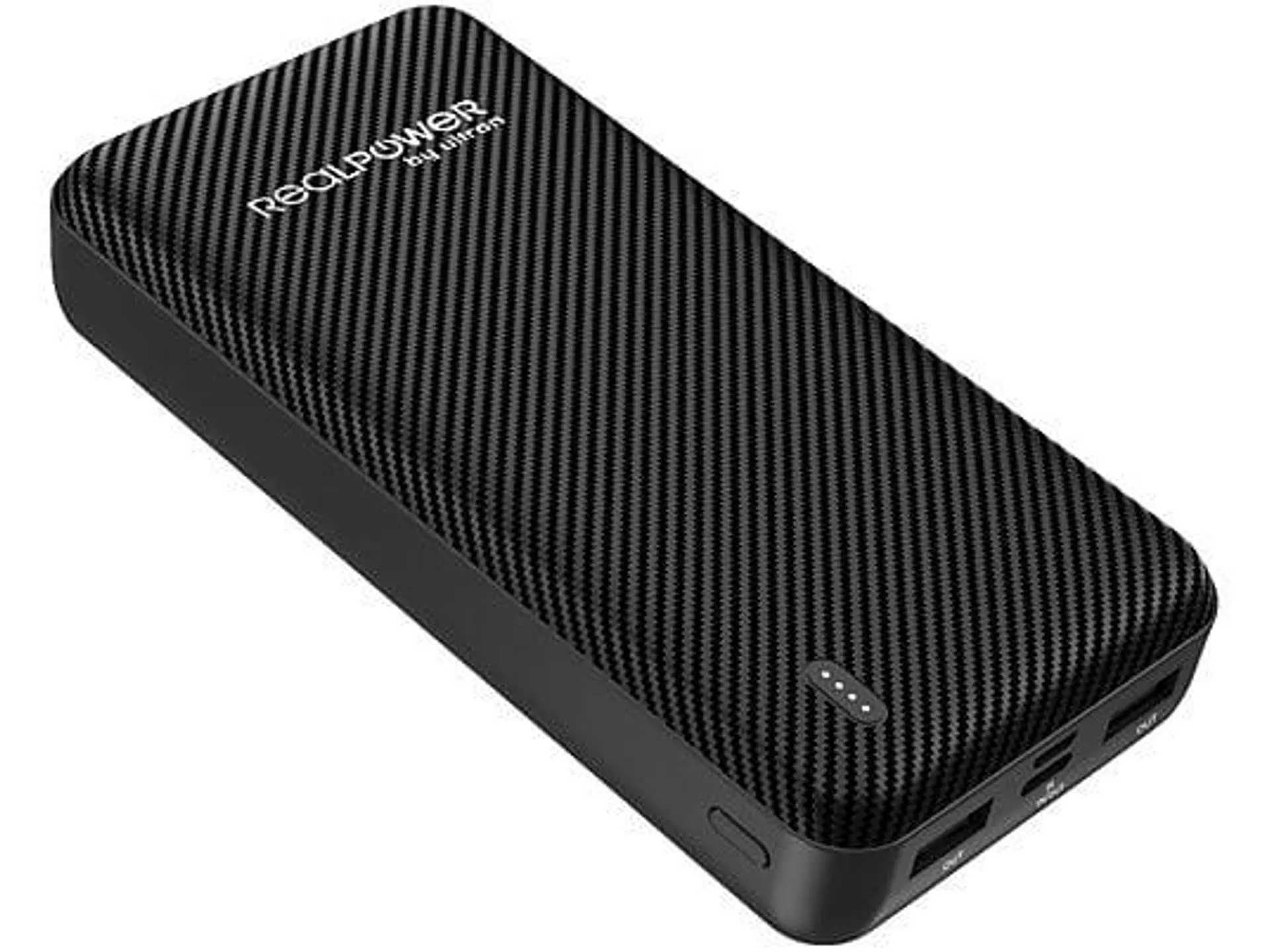 REALPOWER PB-20000 SE Powerbank 20.000 mAh Black Carbon