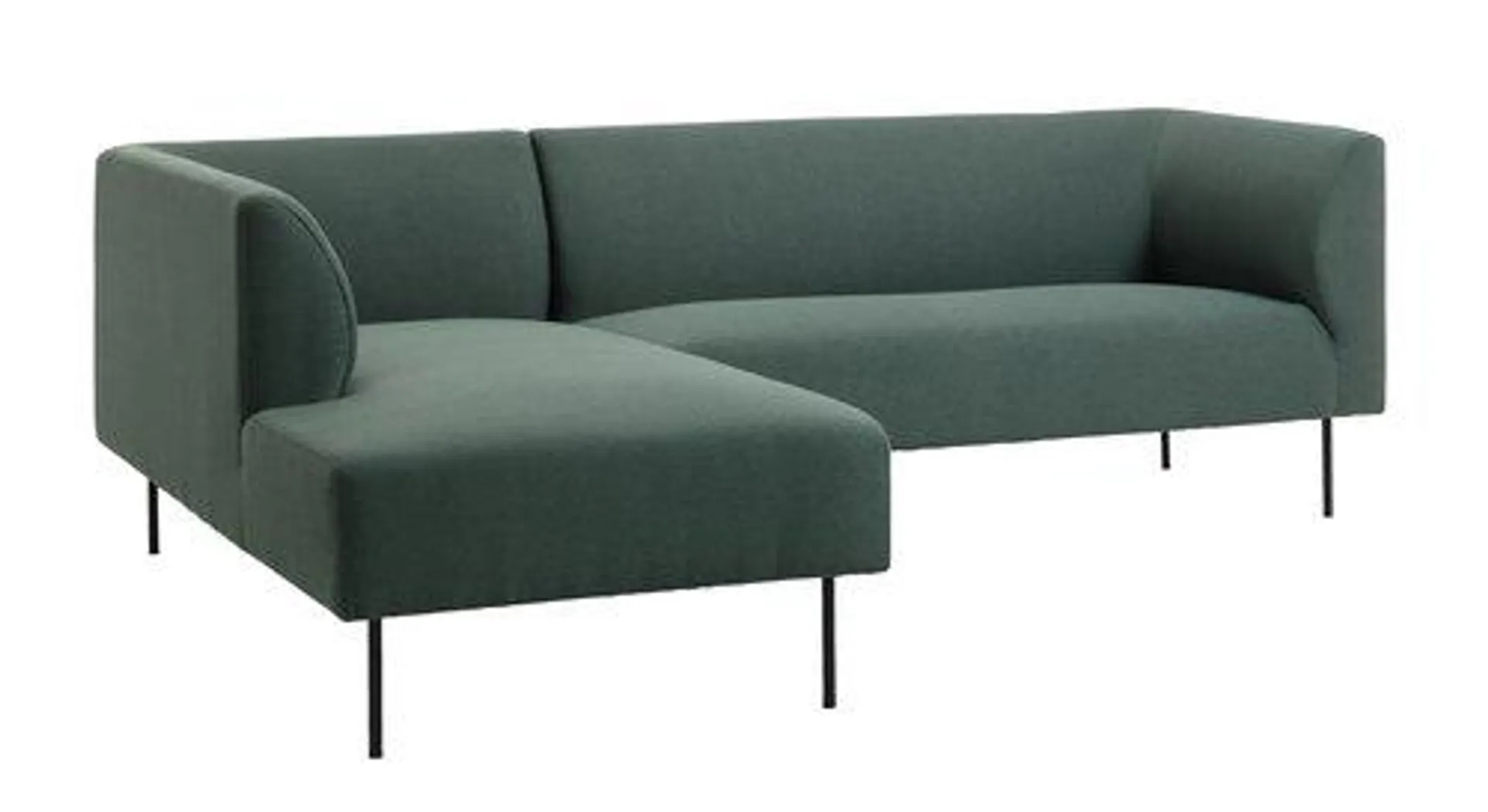 Sofa KARE Chaiselongue links dunkelgrün