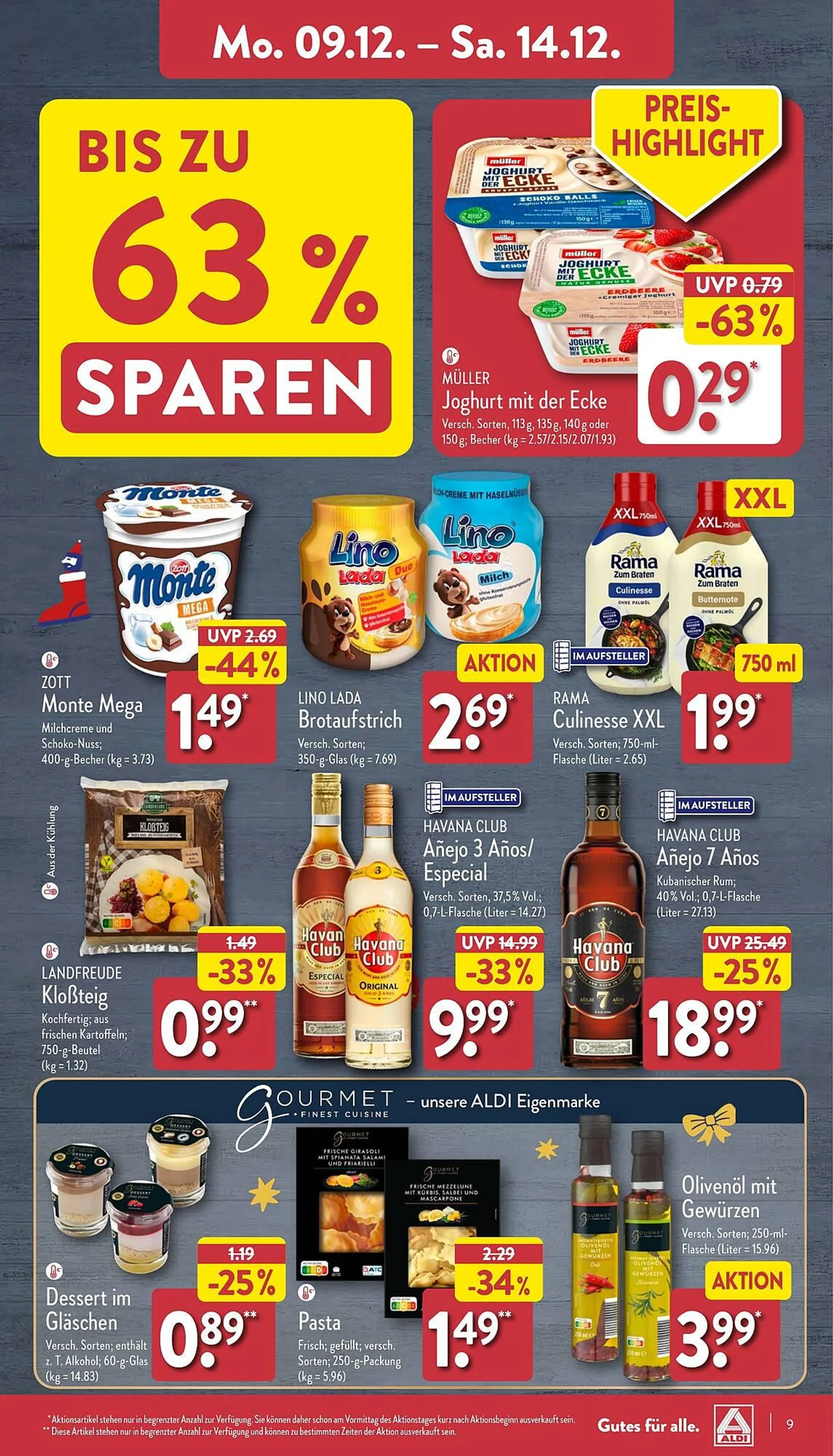 Aldi Nord Prospekt von 9. Dezember bis 14. Dezember 2024 - Prospekt seite 9