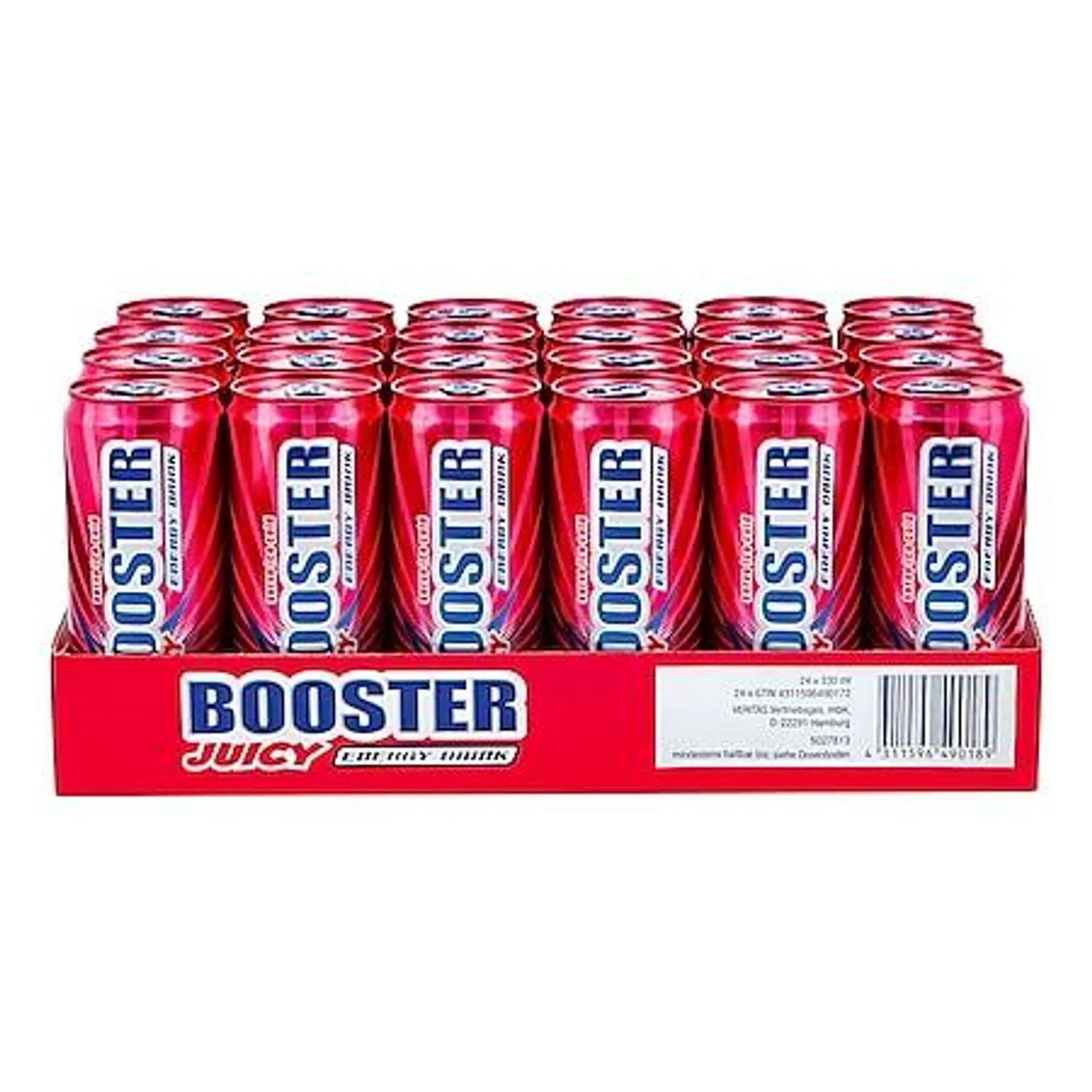 Booster Energy Drink Juicy 0,33 Liter Dose, 24er Pack