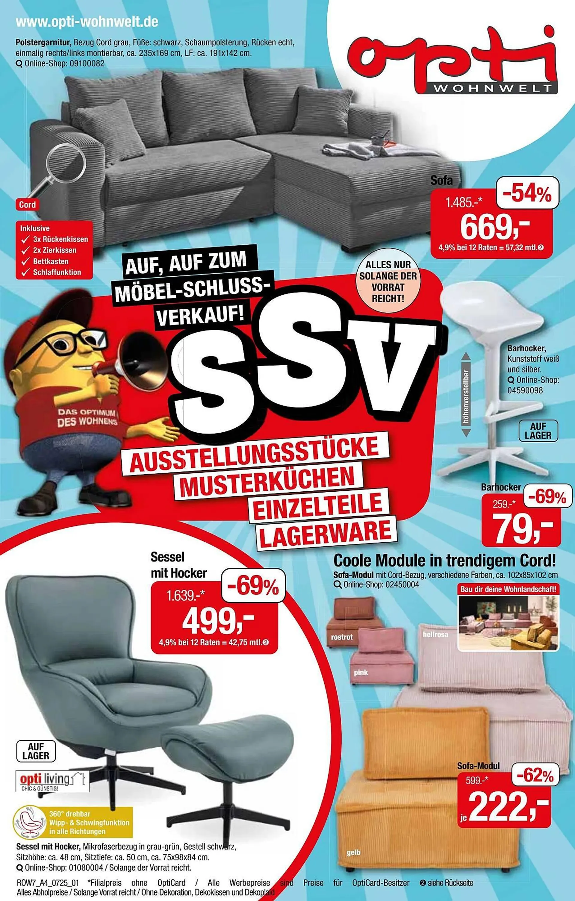 Opti Wohnwelt Prospekt von 26. Juni bis 13. Juli 2025 - Prospekt seite 1