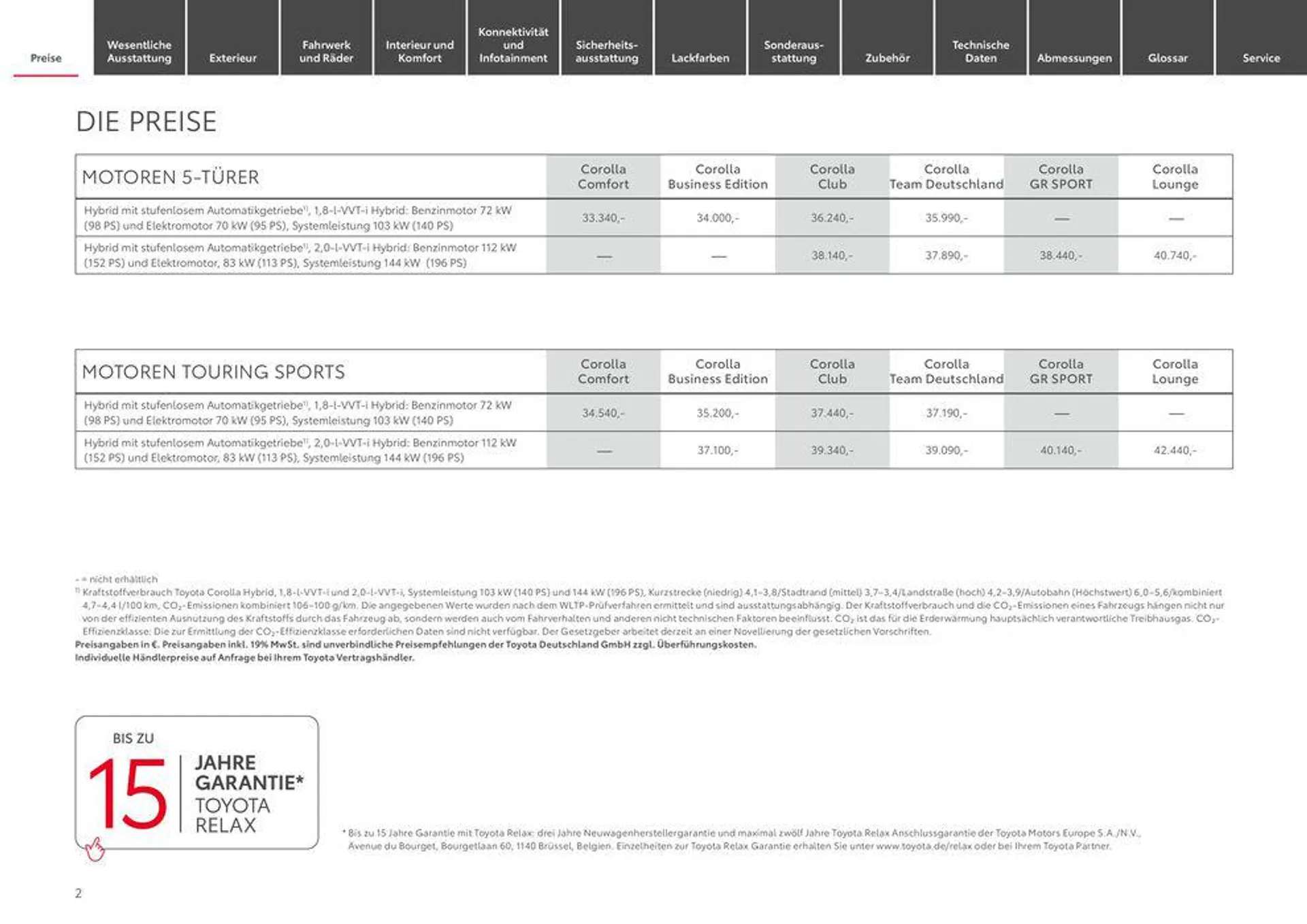 Toyota Corolla von 6. April bis 6. April 2025 - Prospekt seite 2