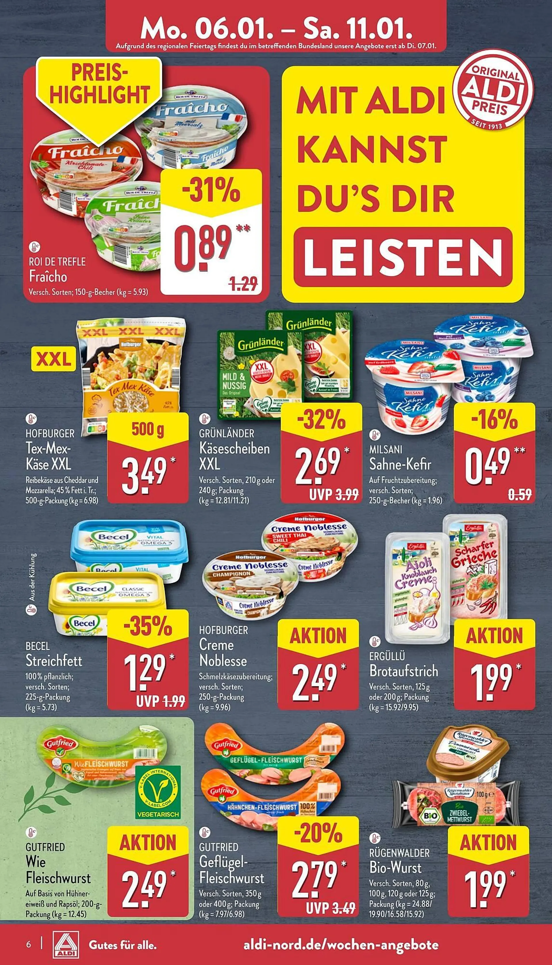 Aldi Nord Prospekt von 6. Januar bis 12. Januar 2025 - Prospekt seite 6