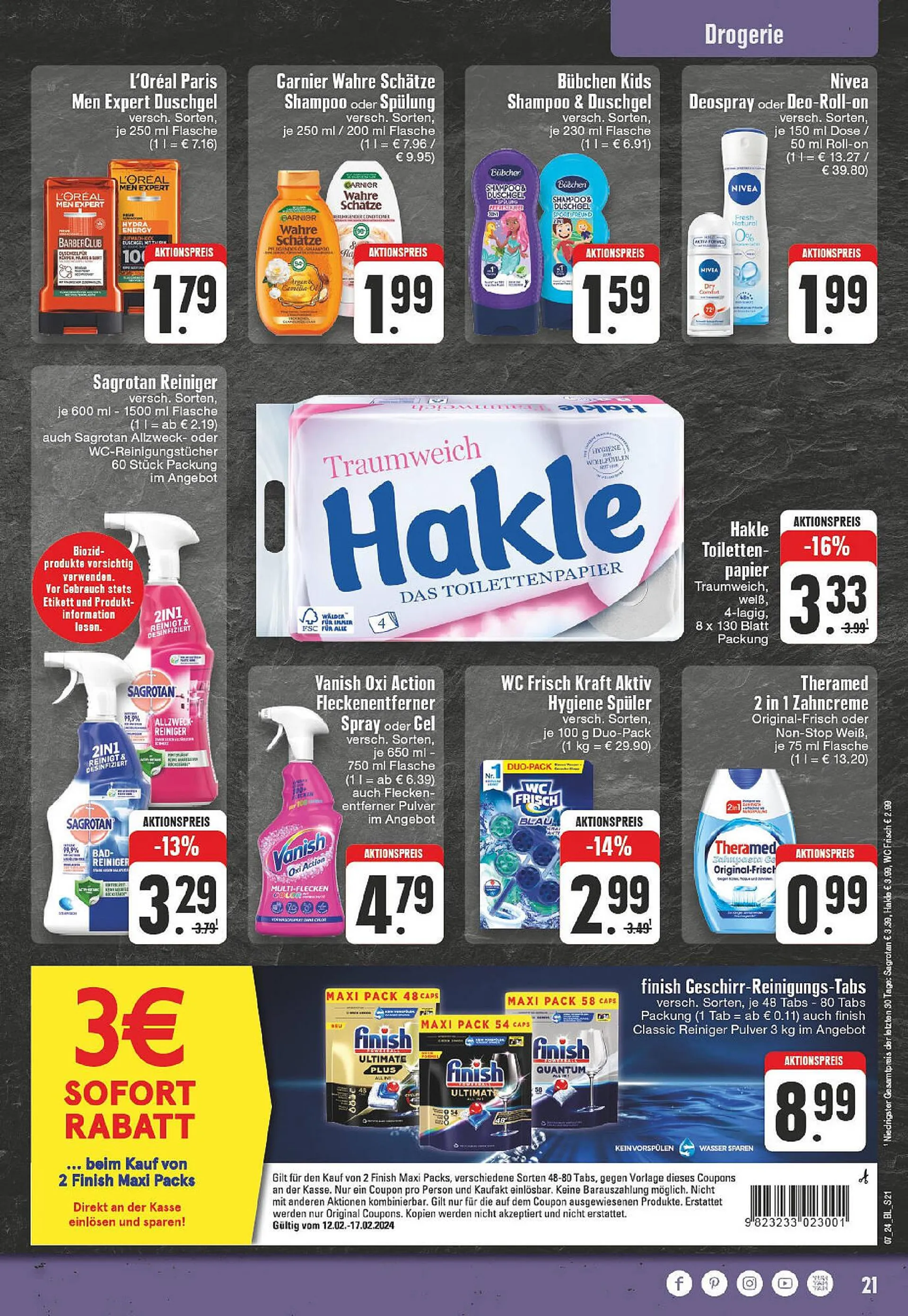 Edeka Prospekt von 11. Februar bis 17. Februar 2024 - Prospekt seite 21