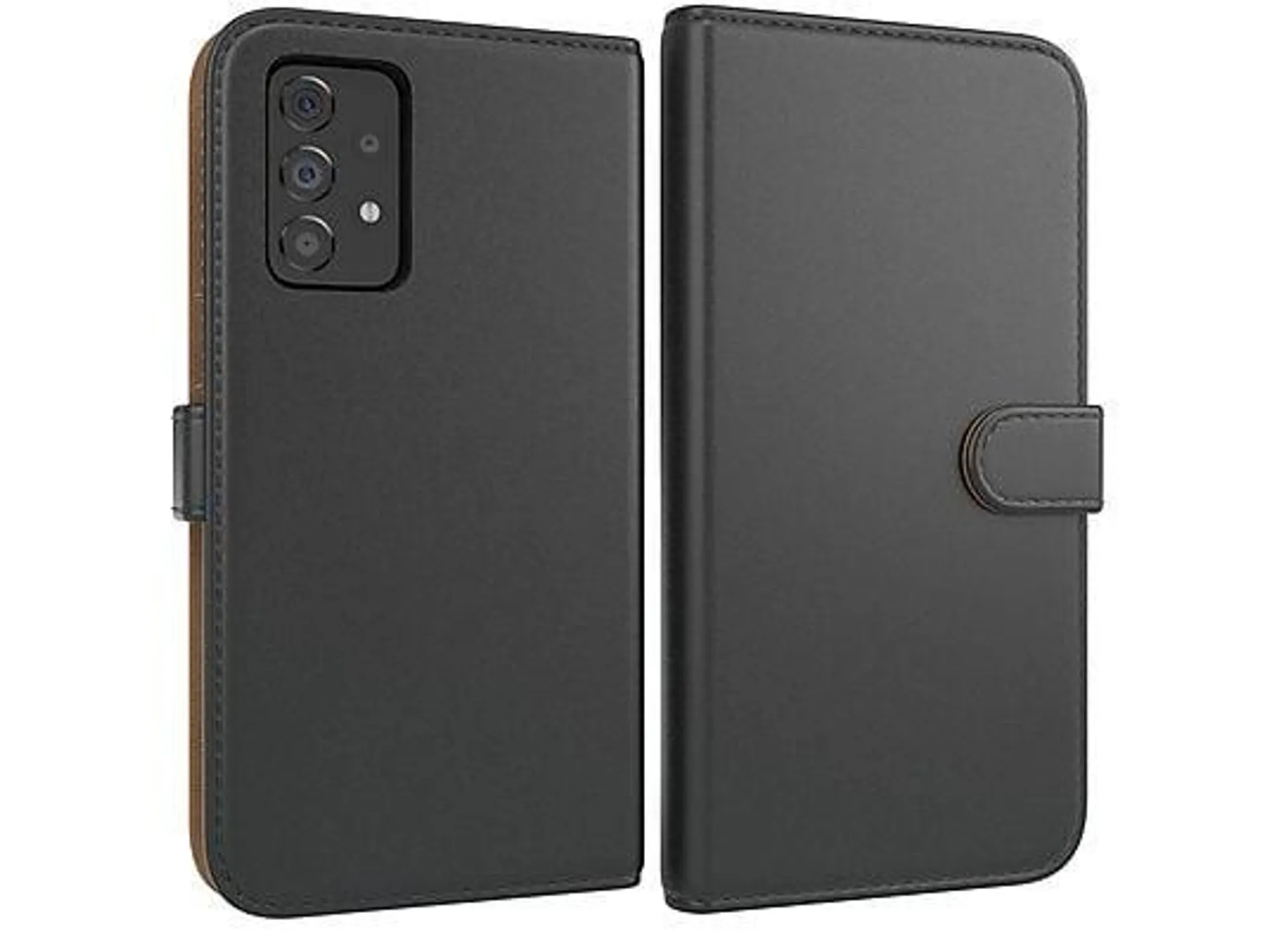 EAZY CASE Bookstyle Klapphülle mit Kartenfach, Bookcover, Samsung, Galaxy A52 / A52 5G / A52s 5G, Schwarz