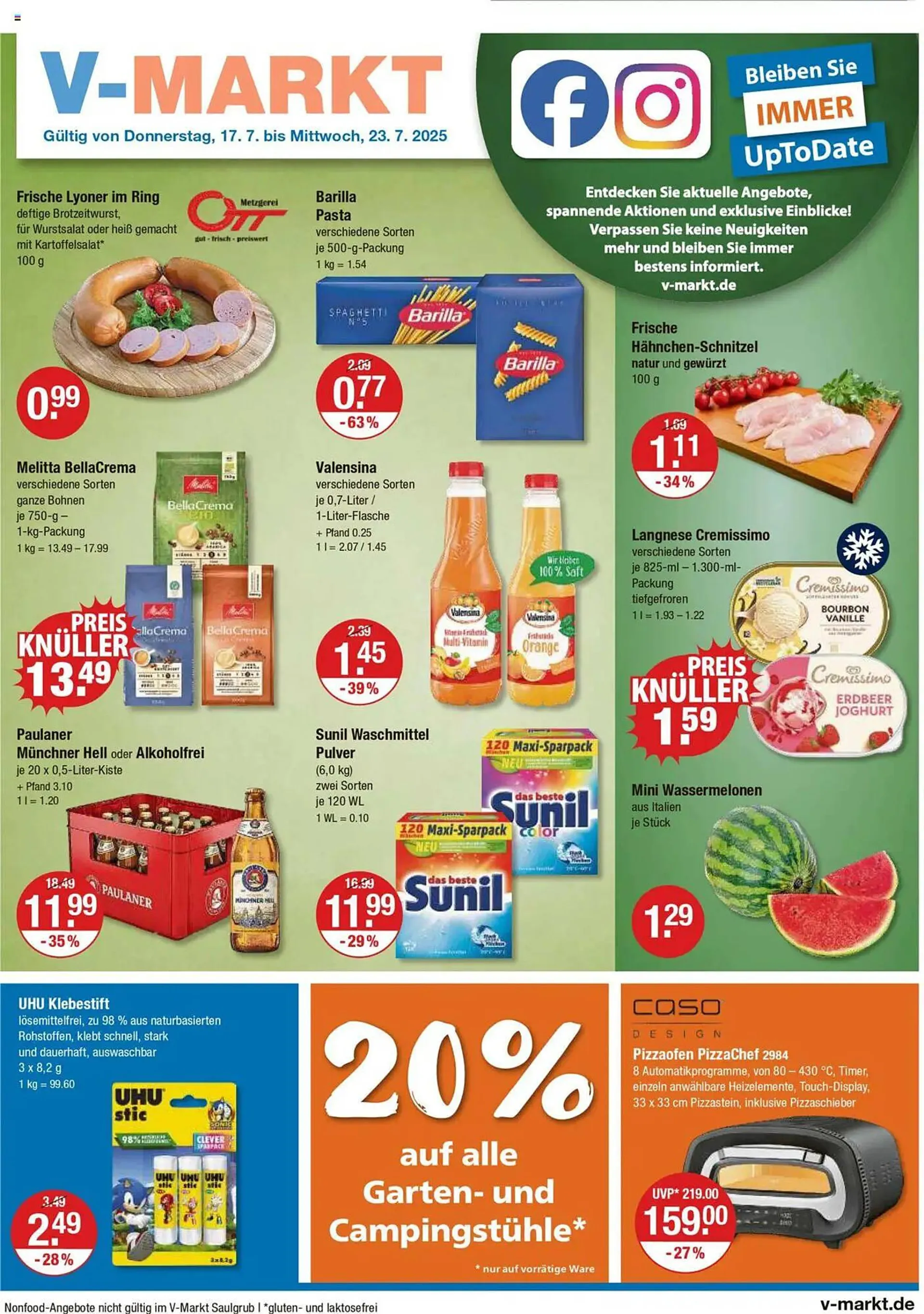 V Markt Prospekt von 17. Juli bis 23. Juli 2025 - Prospekt seite 1