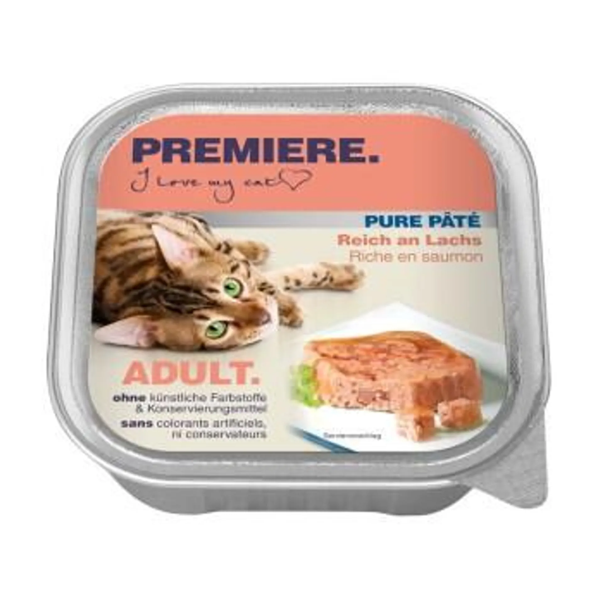 PREMIERE Pur Paté Adult Lachs 16x100 g