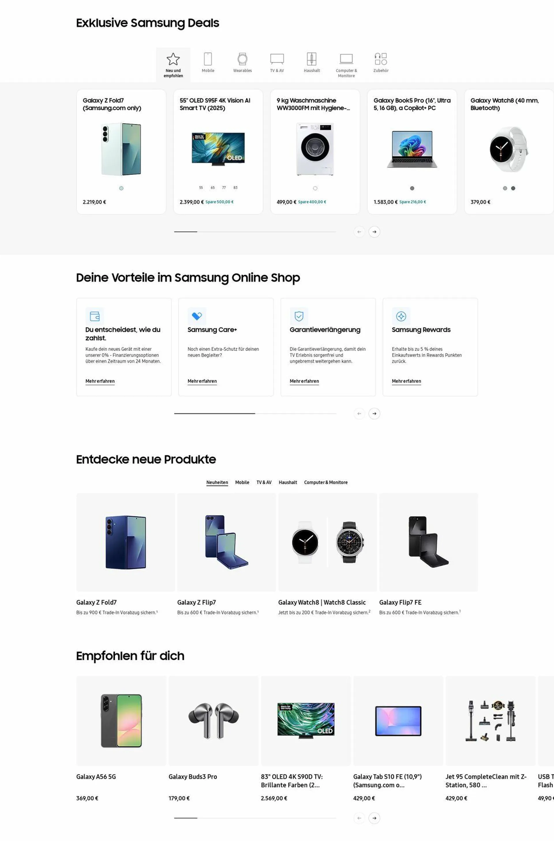 Samsung Aktueller Prospekt von 4. August bis 13. August 2025 - Prospekt seite 1