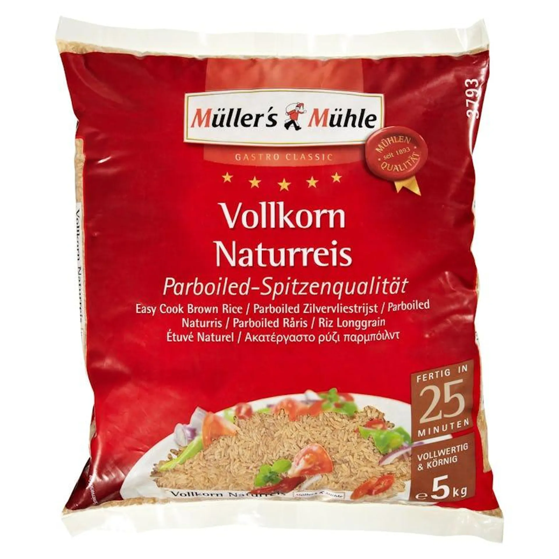 Müller´s Mühle Gastro Classic Parboiled Vollkorn Reis (5 kg)