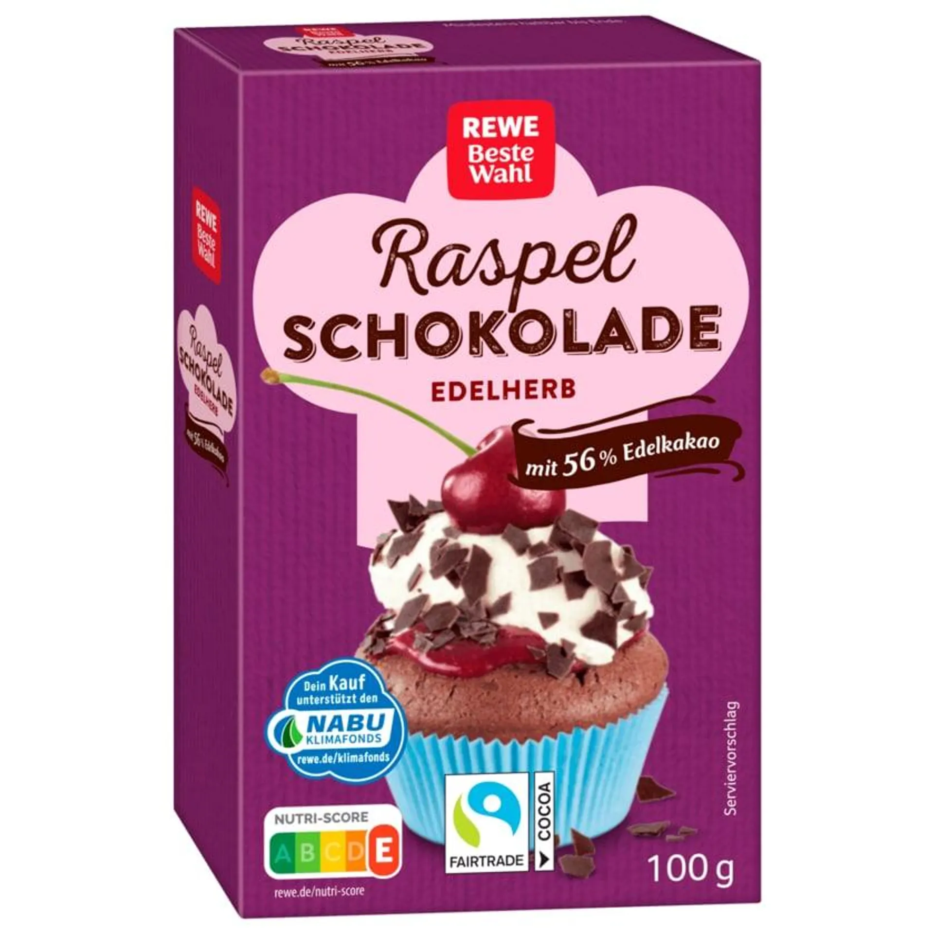 REWE Beste Wahl Raspelschokolade edelherb 100g