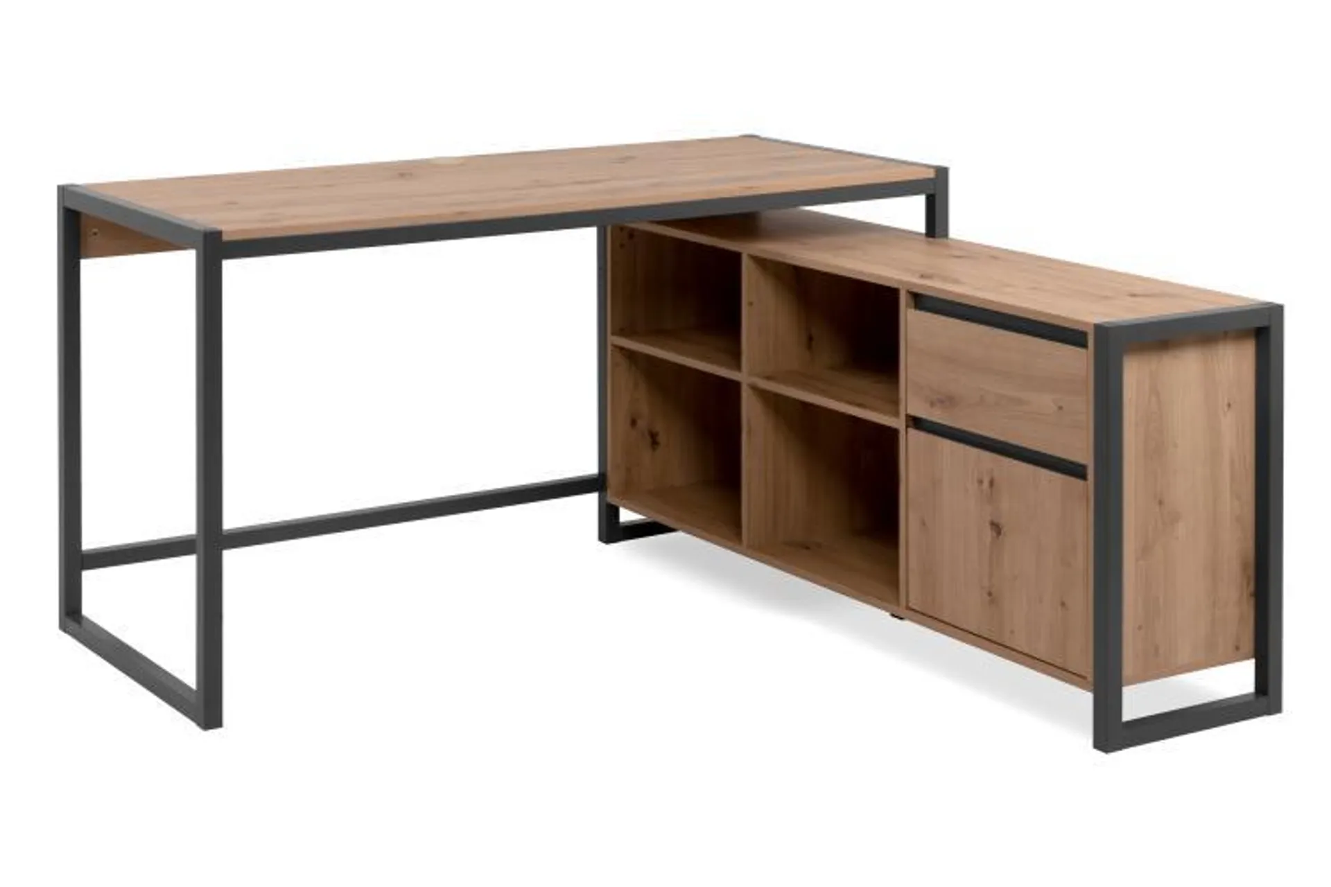 Eckschreibtisch DENVER 37A von Finori Artisan Oak / Anthrazit