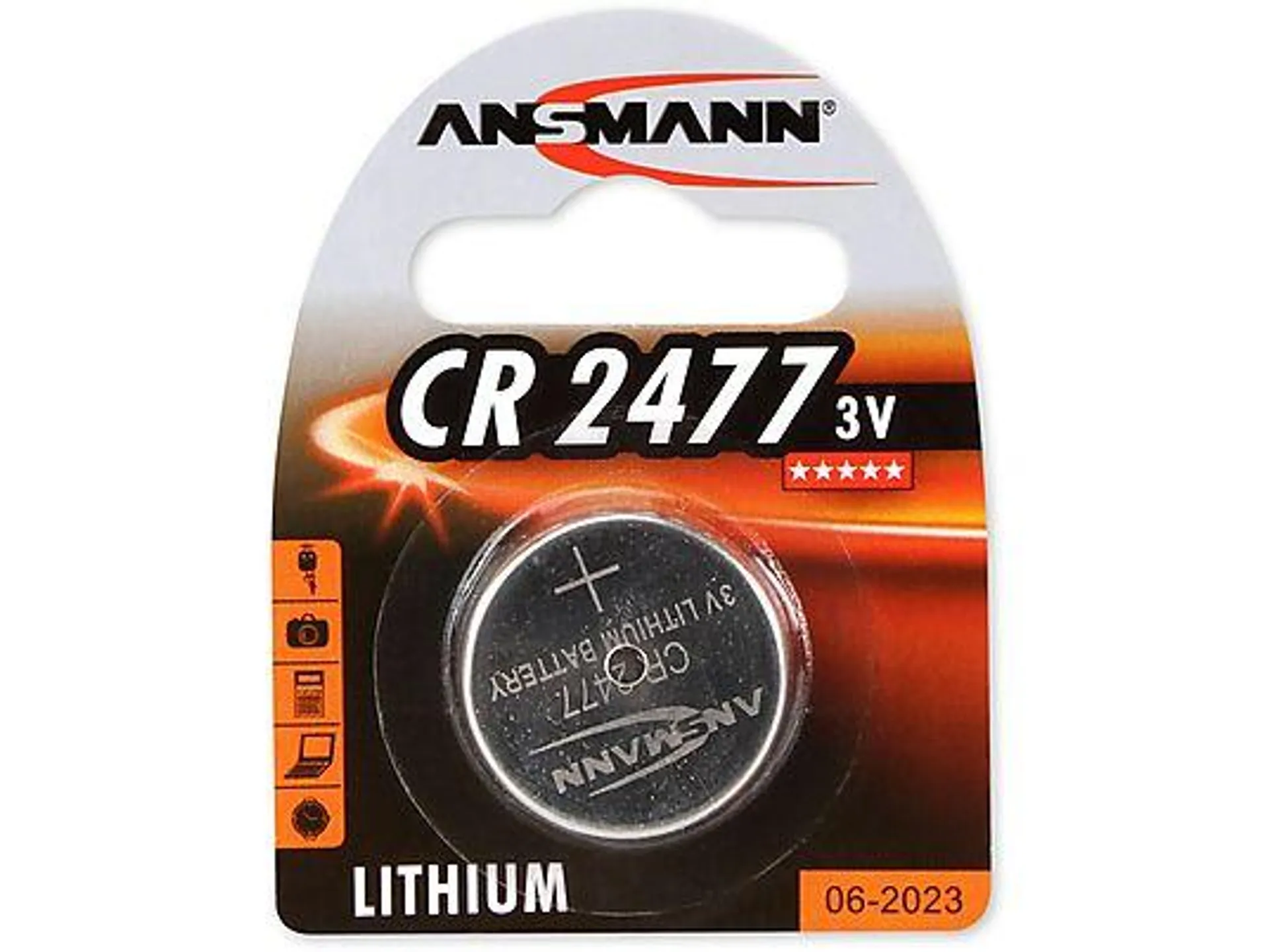 ANSMANN 1516-0010 LICC-3V-CR2477-BL CR2477 Knopfzelle, Lithium, 3 Volt 1 Stück