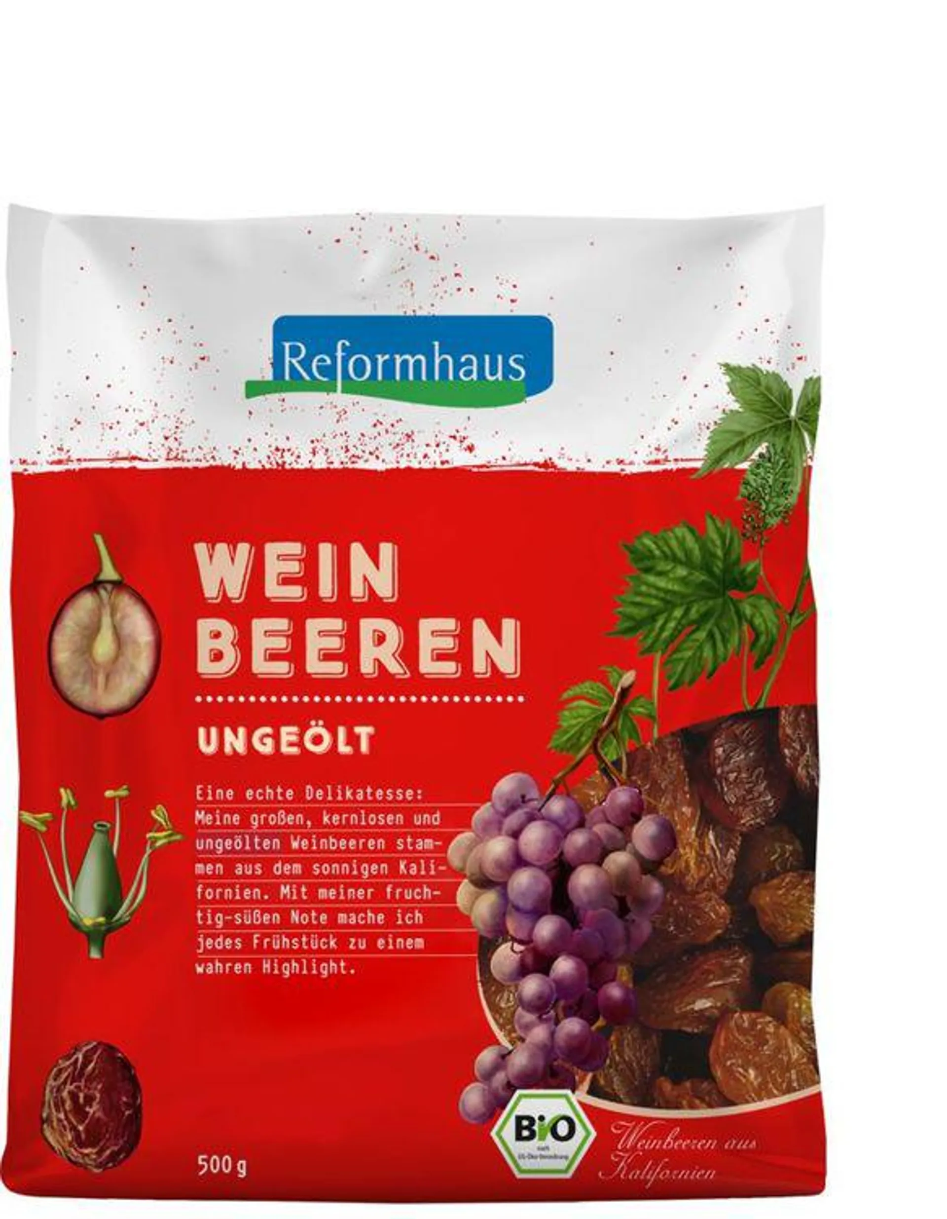 Reformhaus - Weinbeeren blau ungeölt 500g