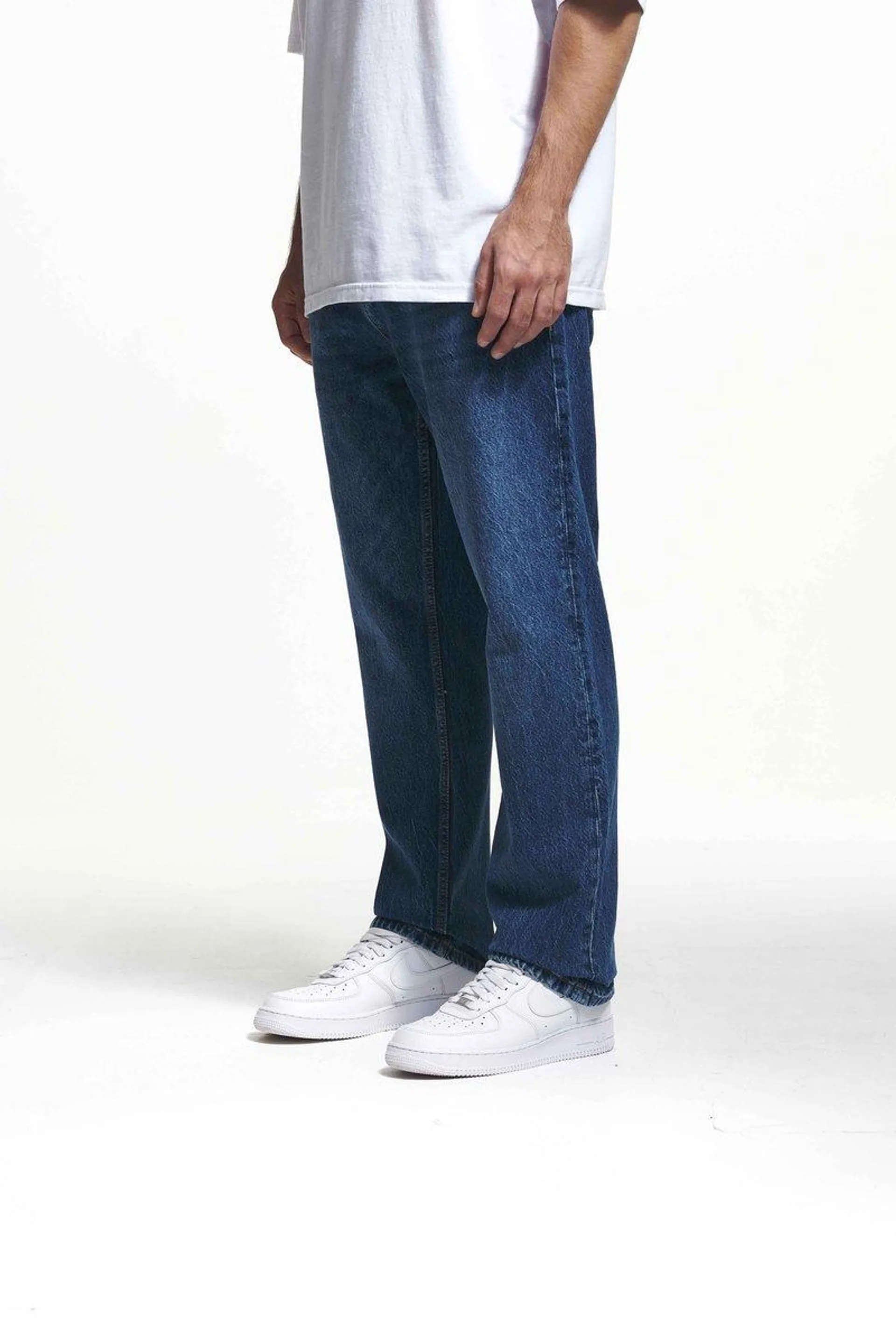 GABRIE BASIC STRAIGHT - Straight leg jeans - mid blue