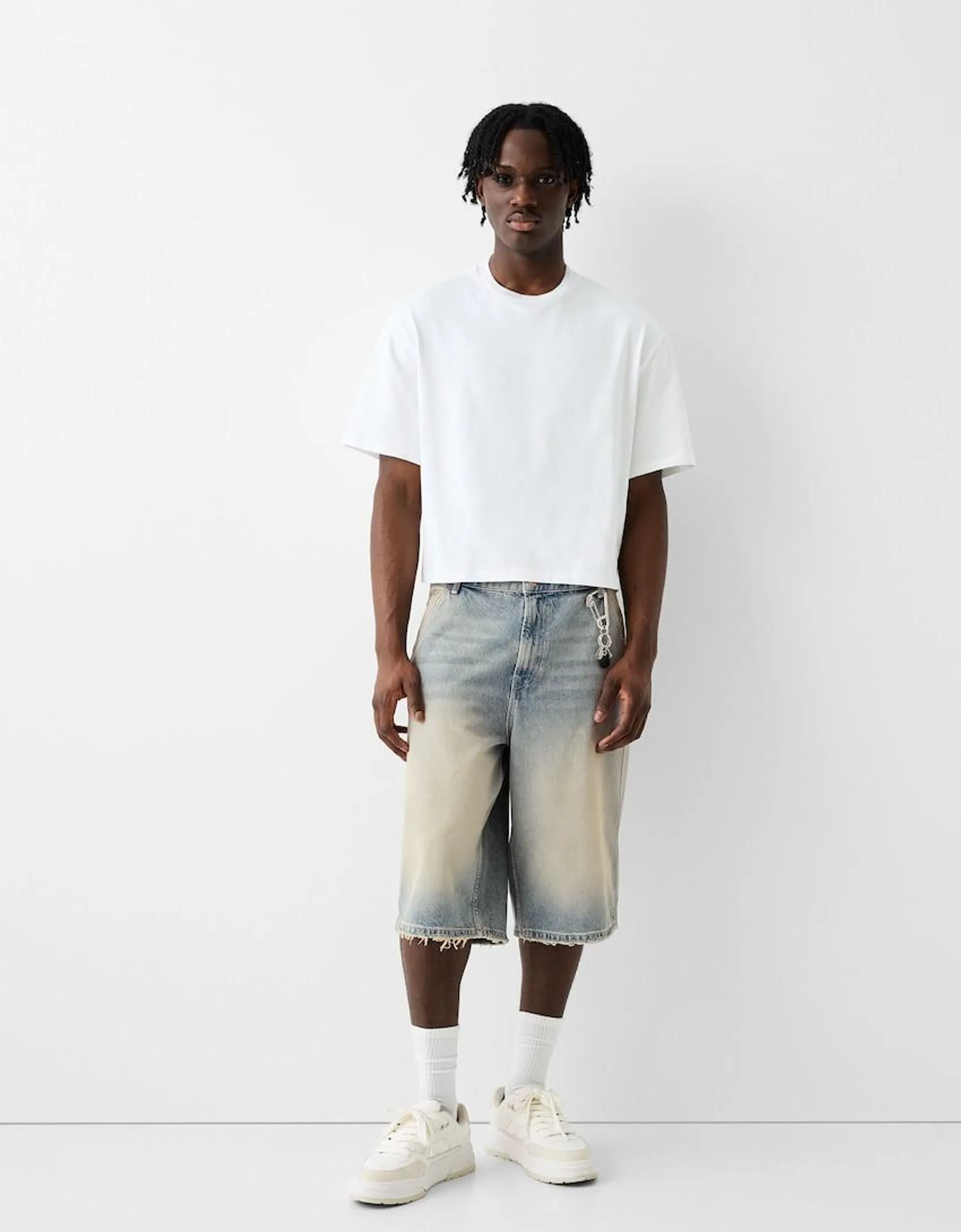 Denim skater Bermuda shorts