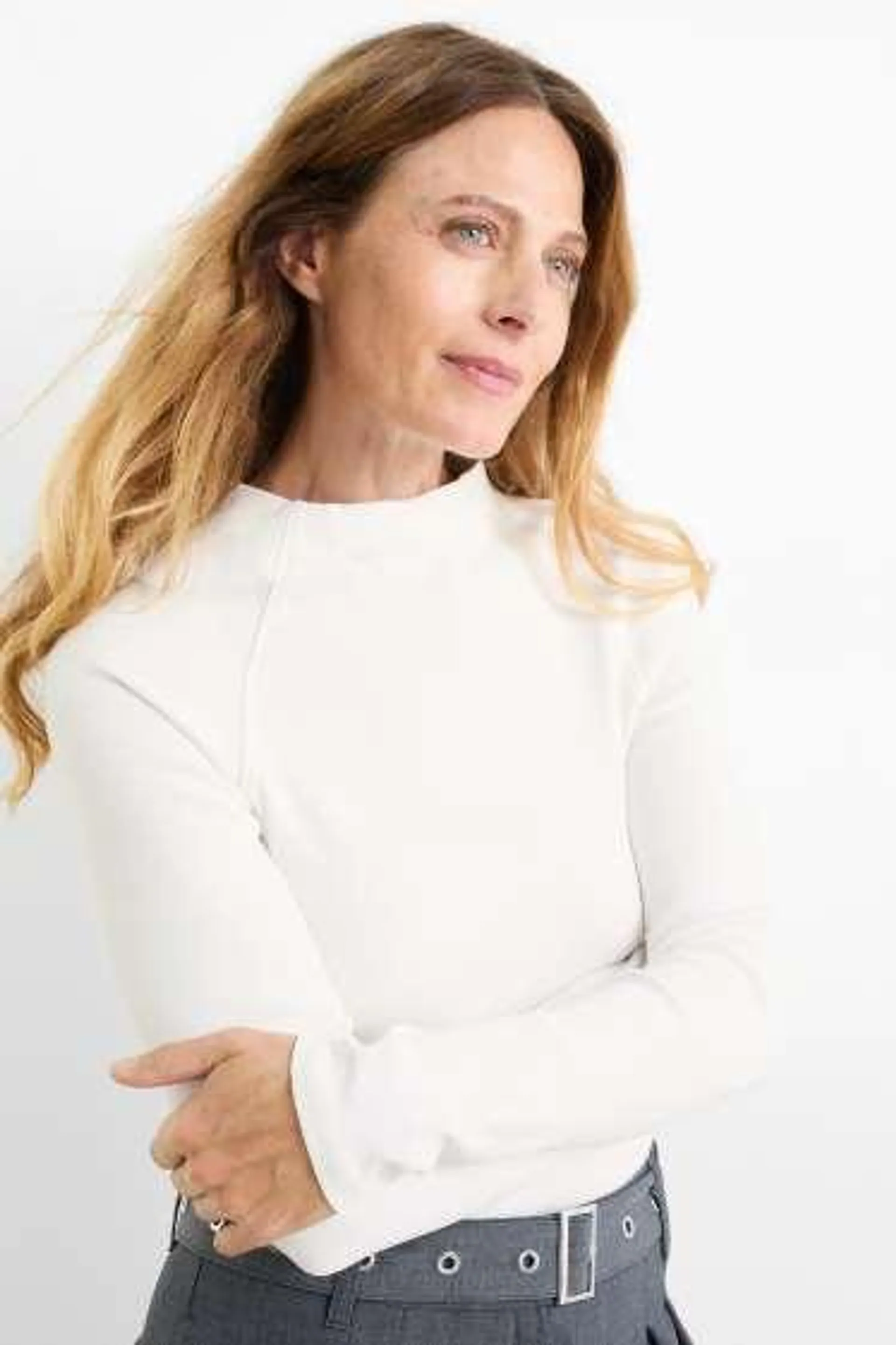 Long sleeve top - skinny rib