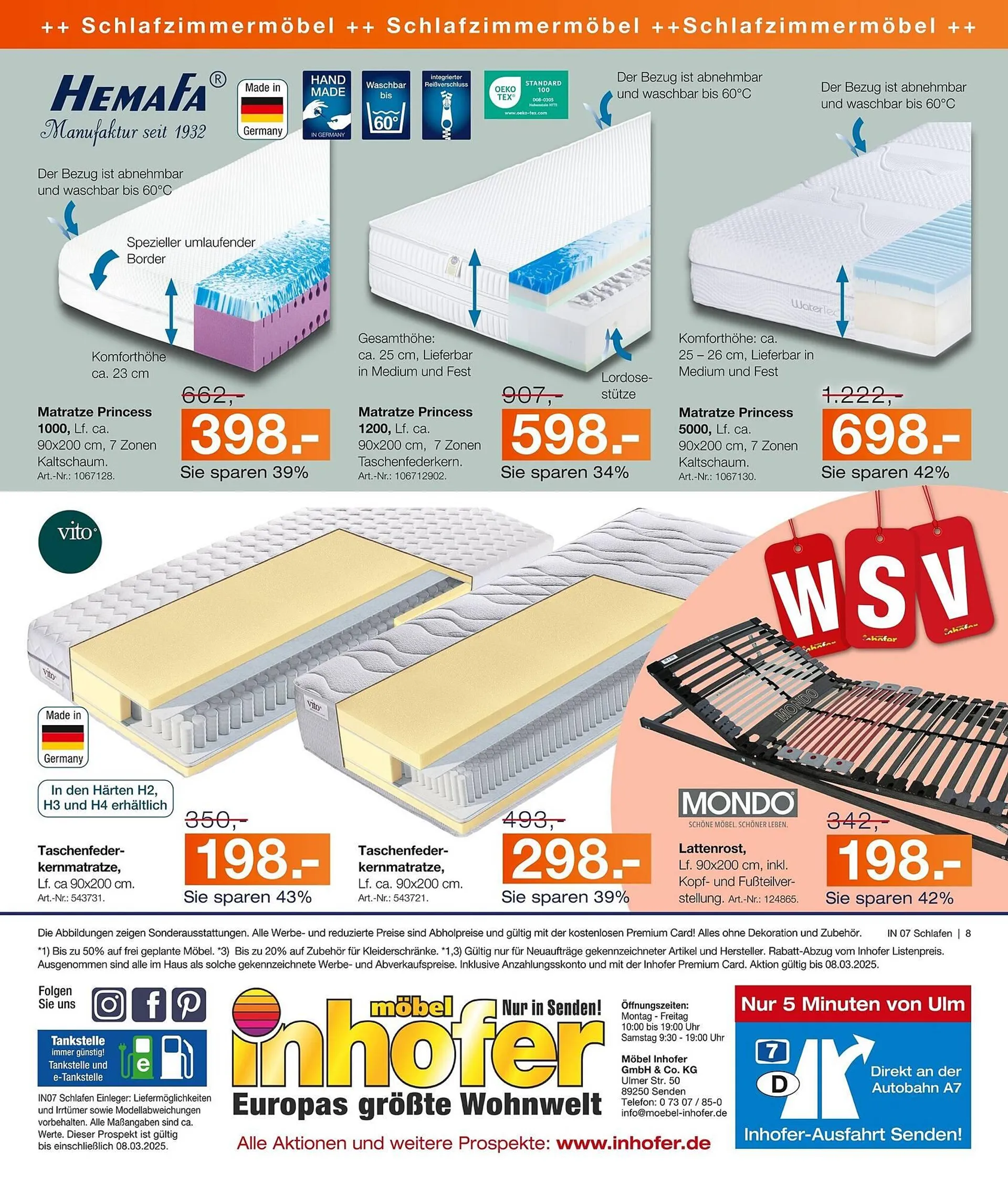 Möbel Inhofer Prospekt von 26. Februar bis 8. März 2025 - Prospekt seite 8