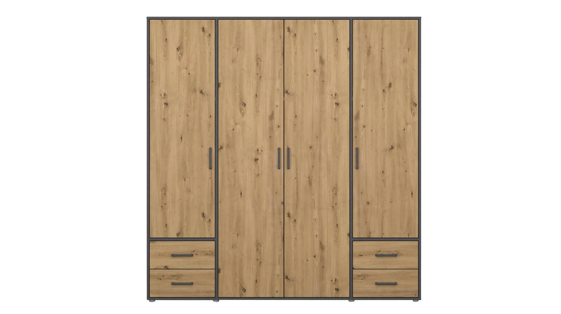 Kleiderschrank 187 cm Artisan Eiche - grau - VOYAGER