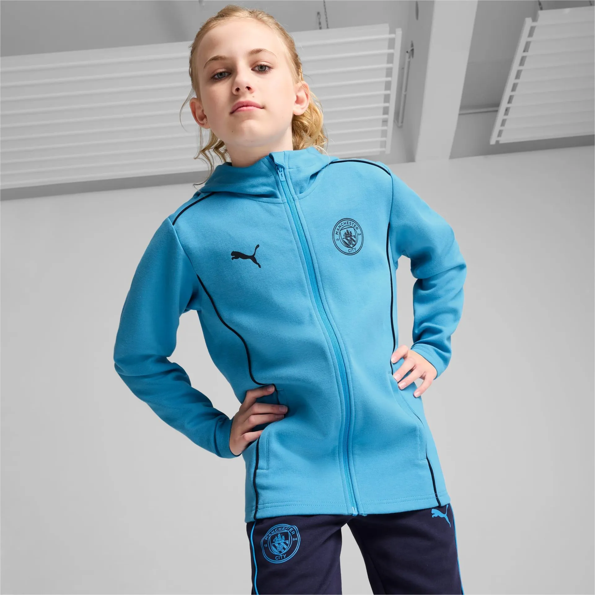 Manchester City Casuals Hooded Jacket Youth