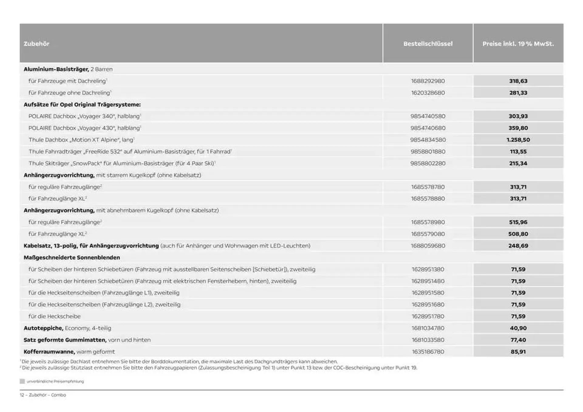 Opel Combo N1Combo Electric von 19. Dezember bis 19. Dezember 2025 - Prospekt seite 12