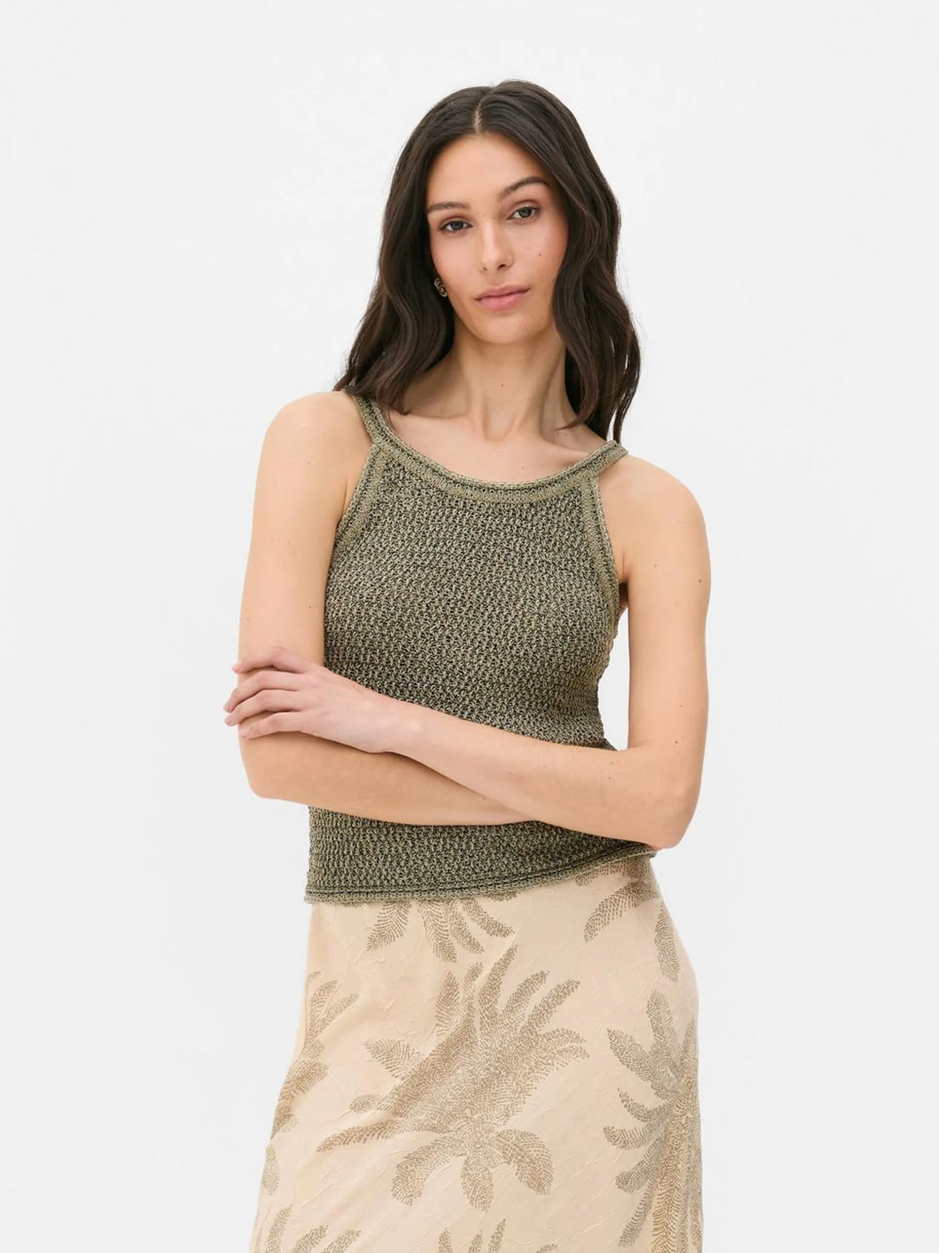 Grobmaschiges „Paula Echevarría“ Top
