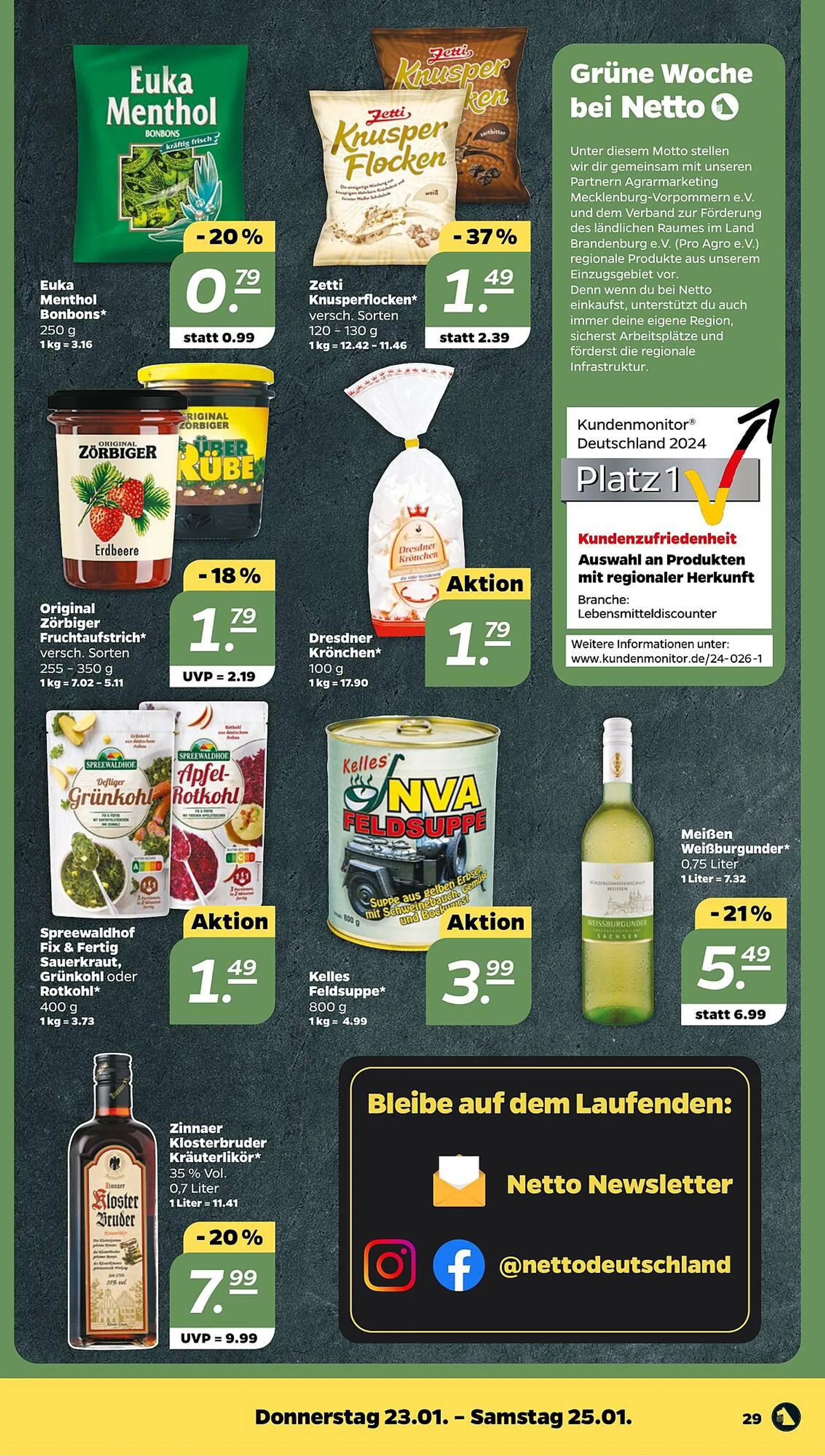 NETTO Prospekt von 20. Januar bis 25. Januar 2025 - Prospekt seite 29