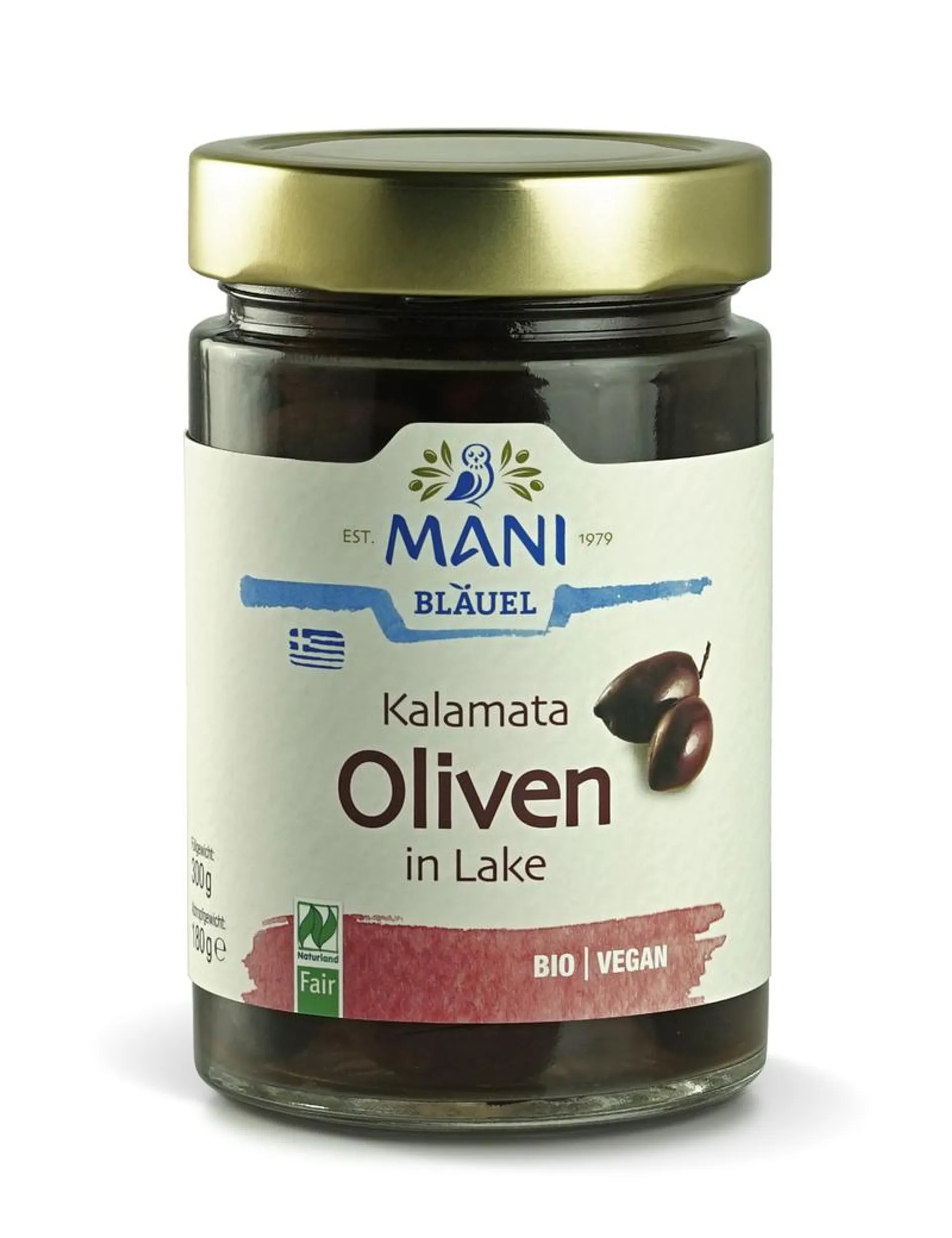 Mani Bläuel Kalamata Oliven in Lake 180g