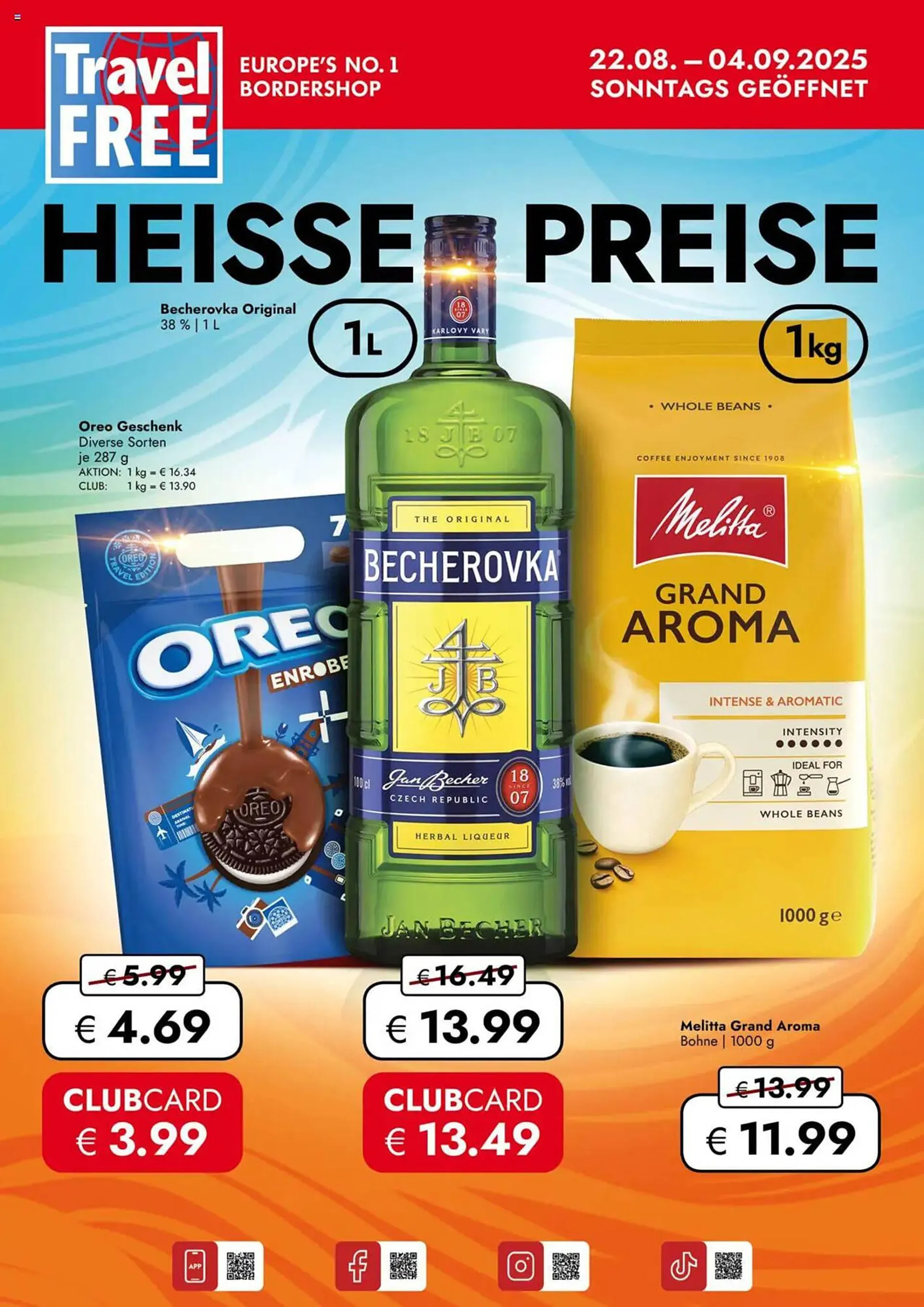 Travel Free Prospekt von 22. August bis 4. September 2025 - Prospekt seite 1