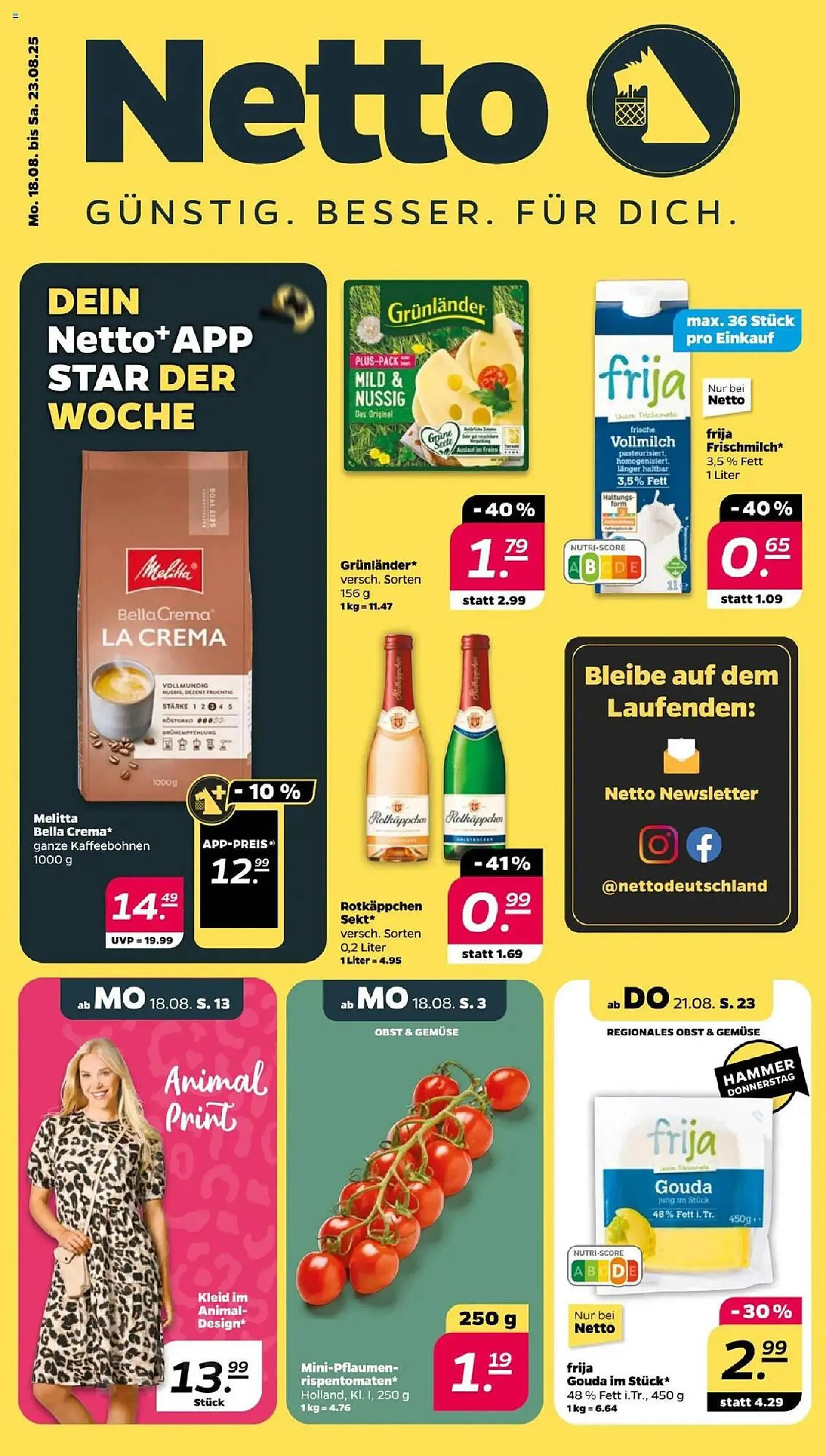 NETTO Prospekt von 18. August bis 23. August 2025 - Prospekt seite 1