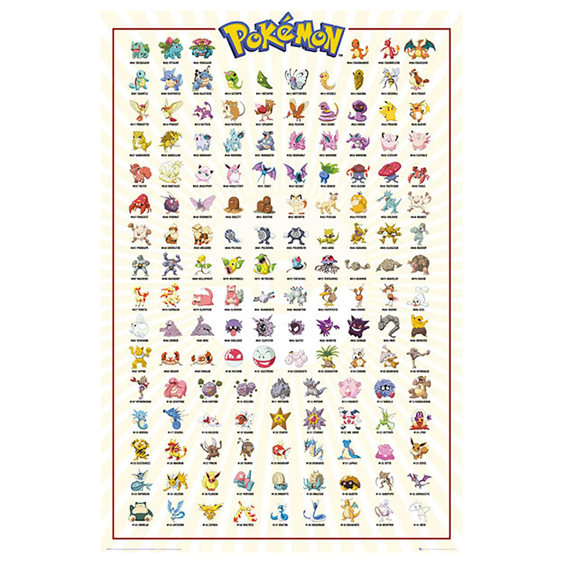 Pokemon - Kanto First Generation Maxi Poster
