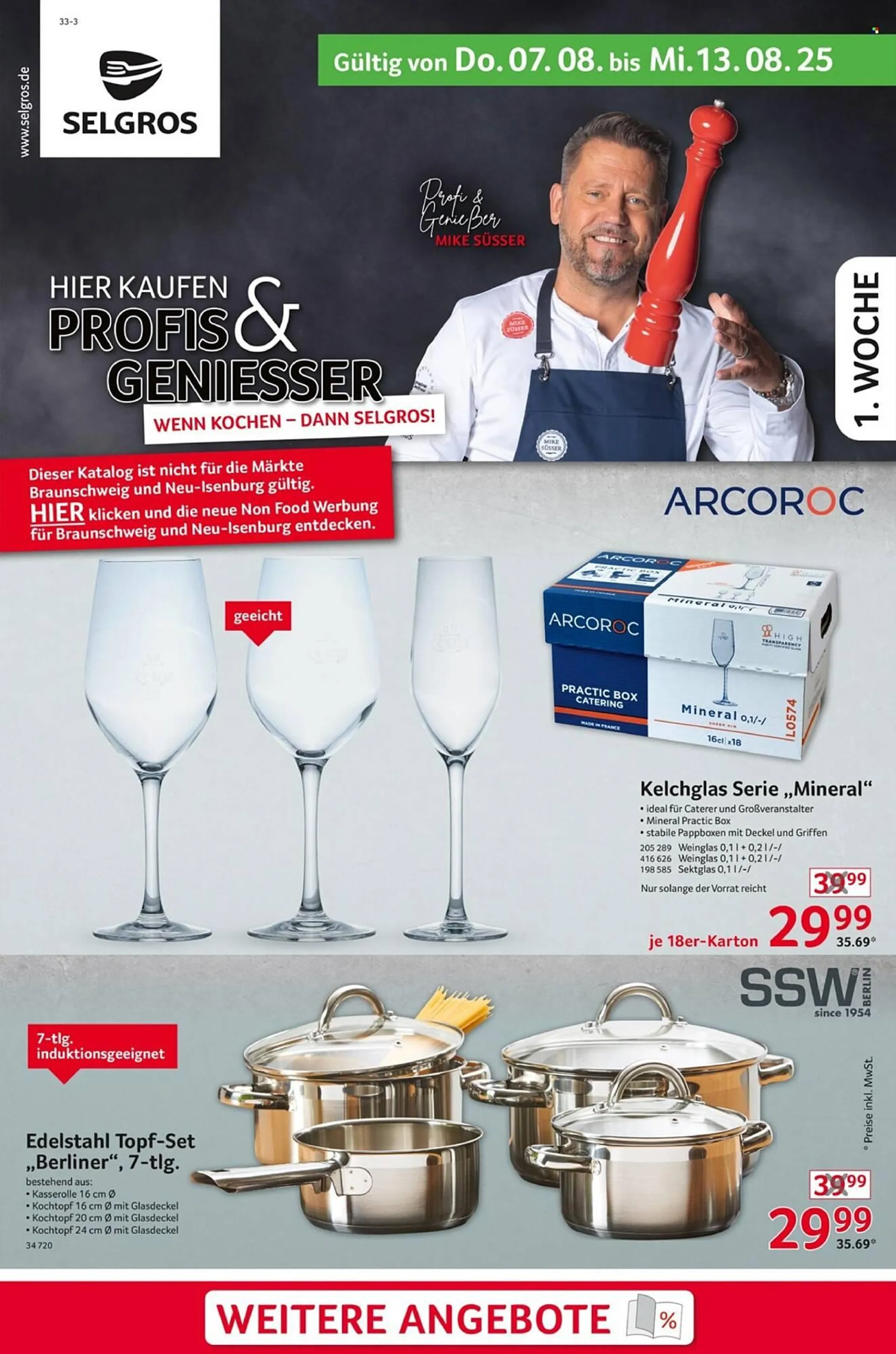 Selgros Prospekt von 7. August bis 13. August 2025 - Prospekt seite 1