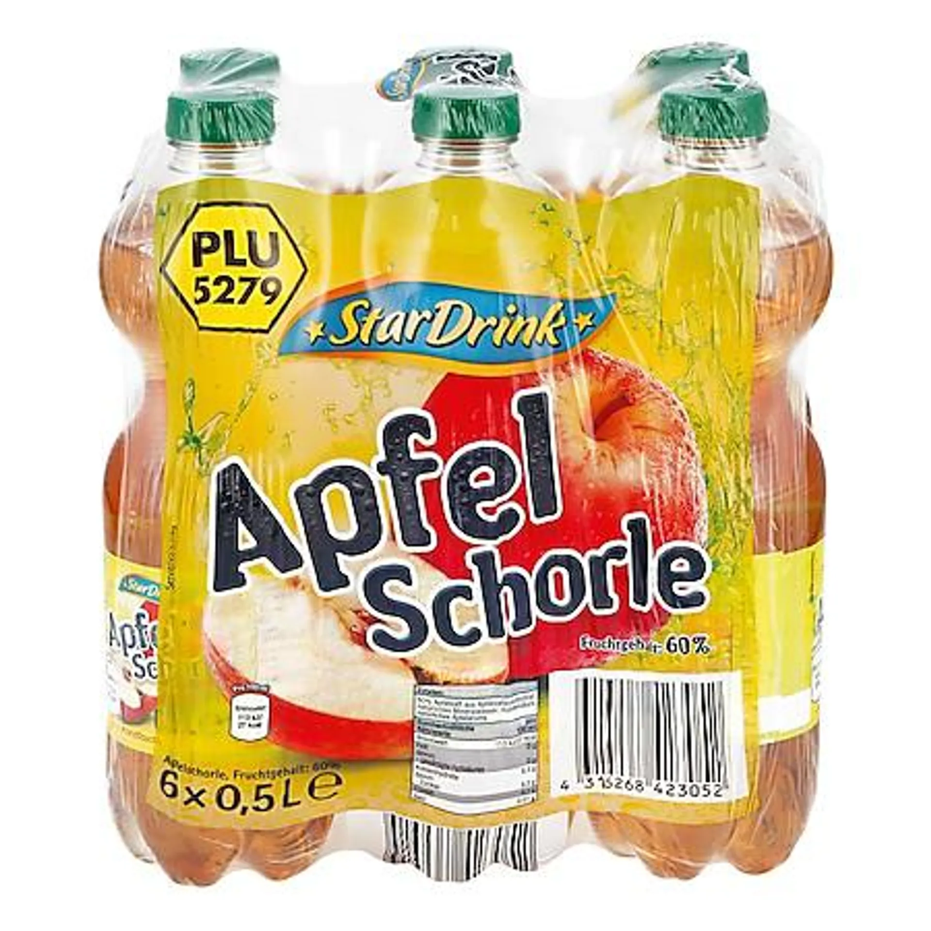 Stardrink Apfelschorle 0,5 Liter, 6er Pack