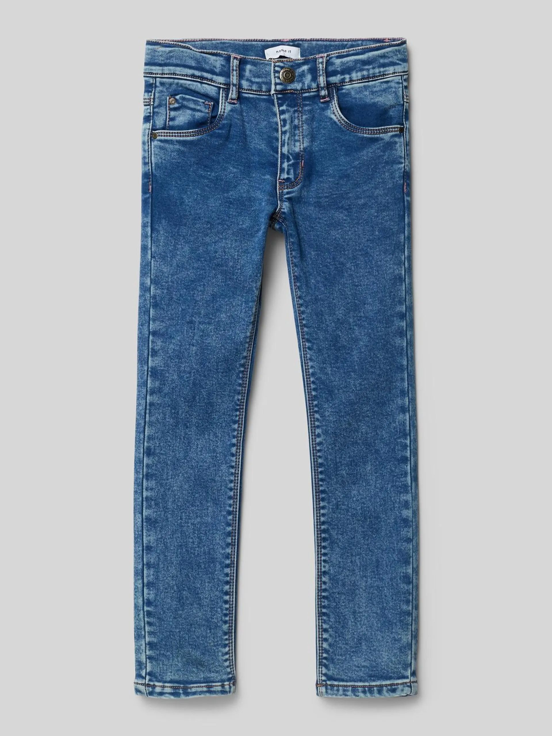 Slim Fit Jeans im 5-Pocket-Design Modell 'SALLI' in blau