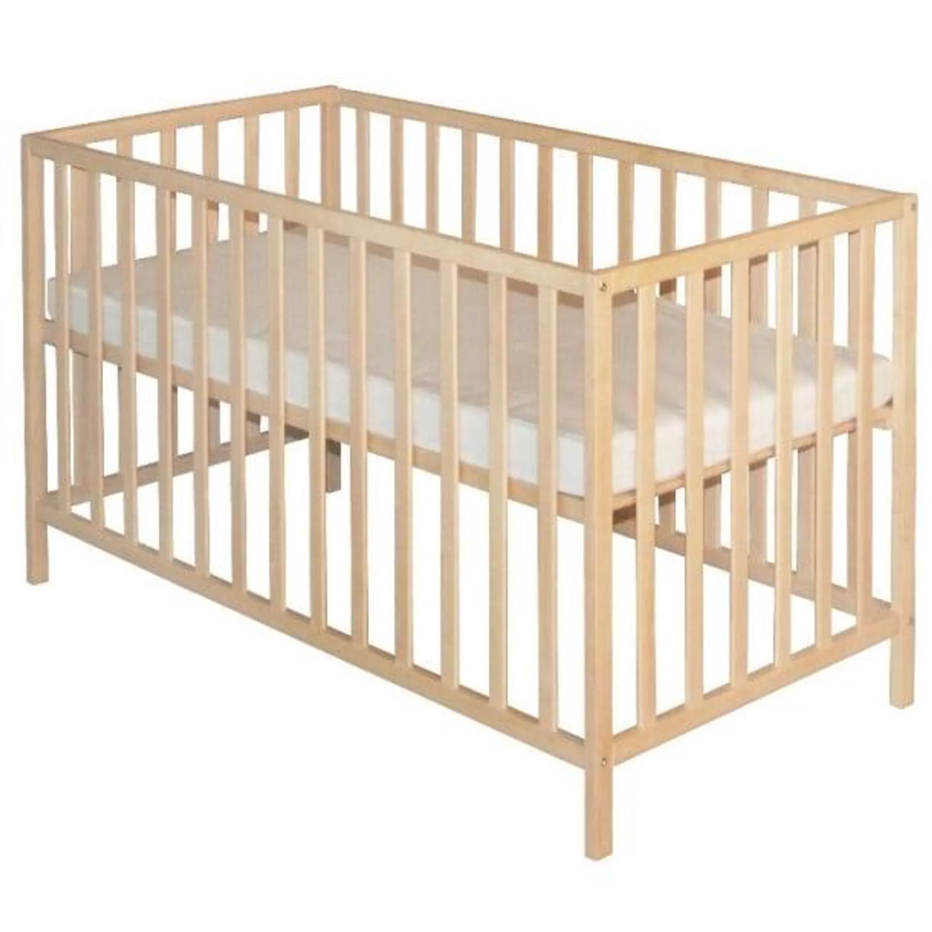 Babybett Cosi & Matratze Bio-Buche Natur 60x120 cm