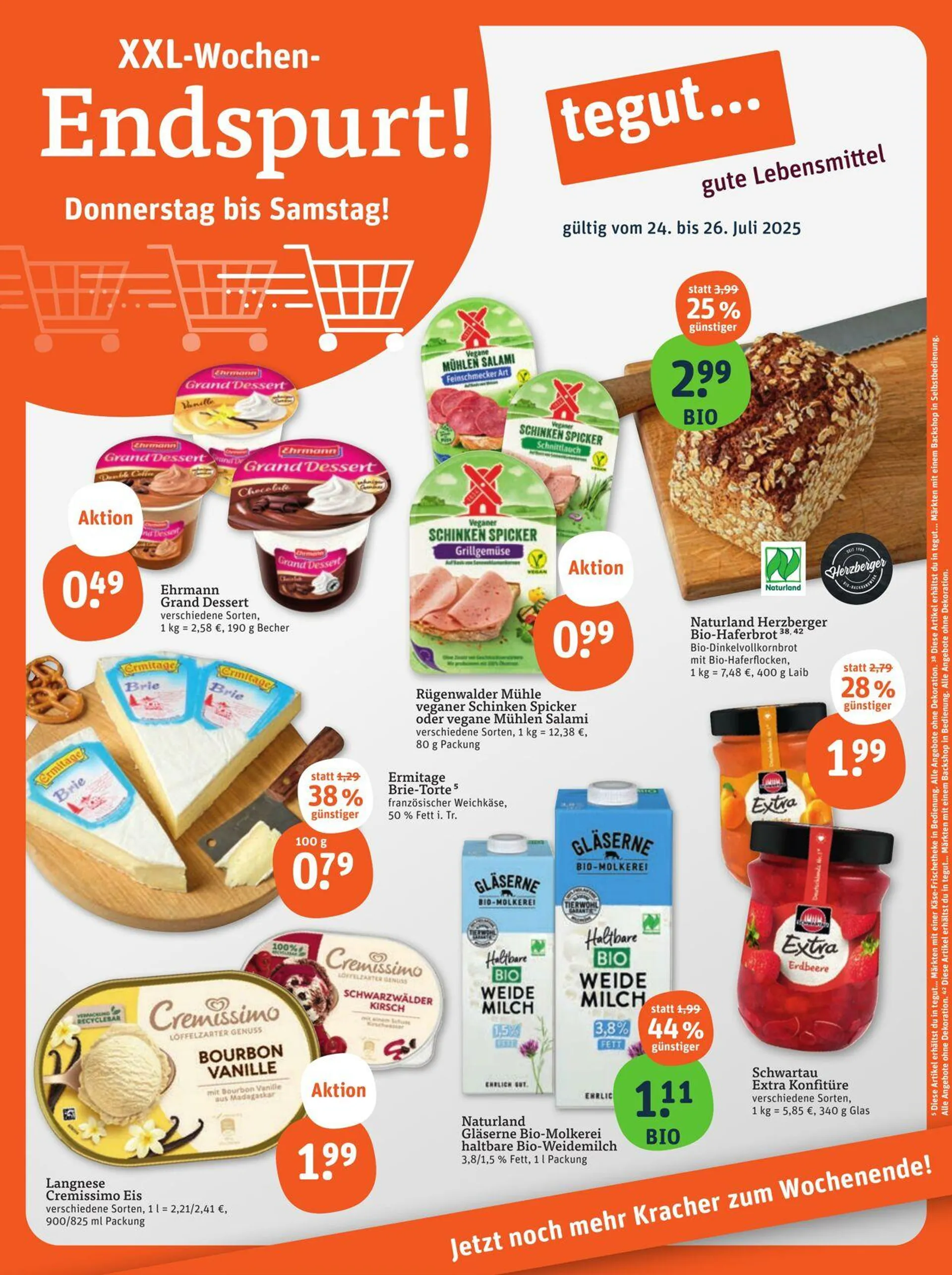 Tegut Aktueller Prospekt von 14. Juli bis 20. Juli 2025 - Prospekt seite 1