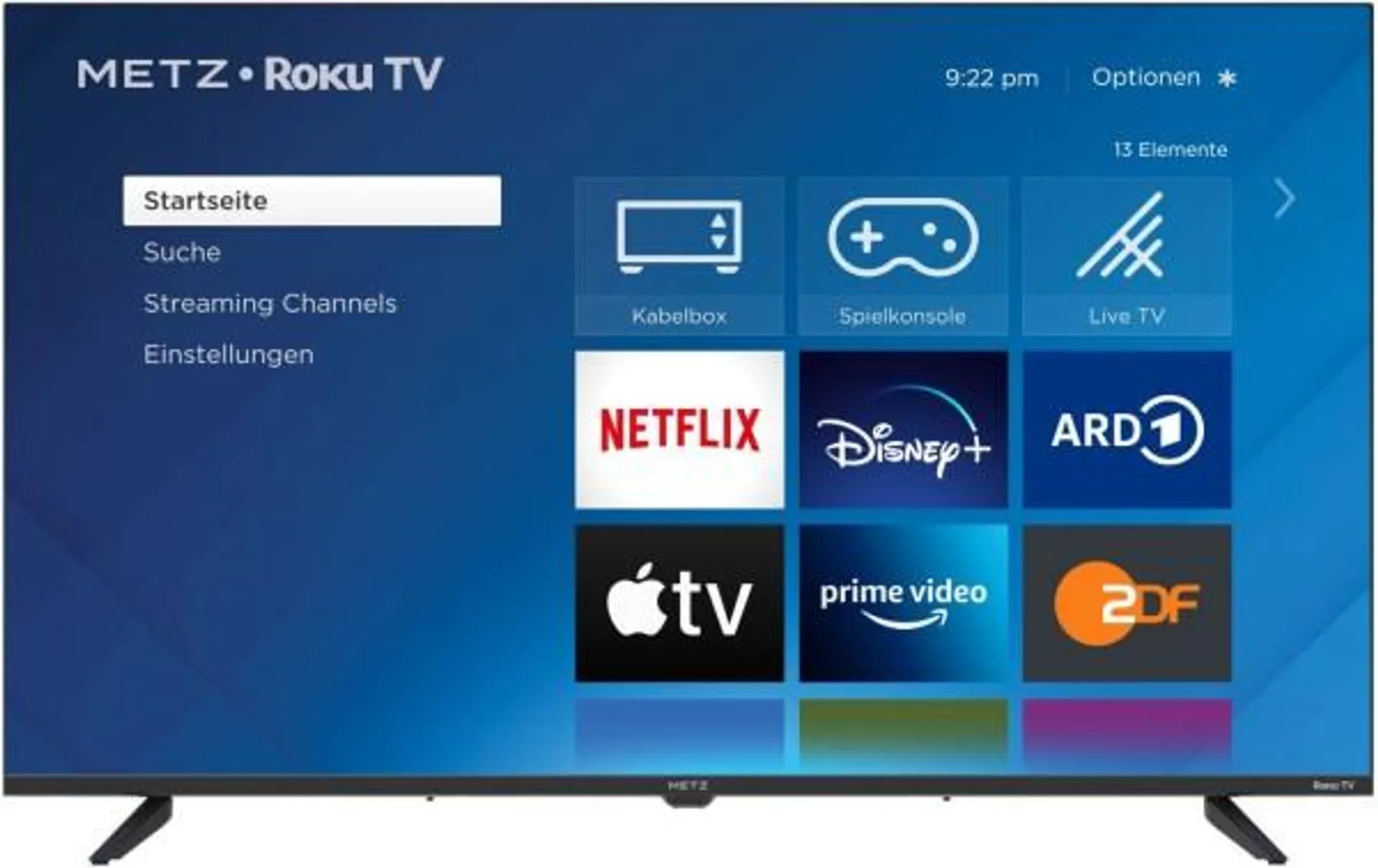 METZ blue 40MTE3001Z Roku TV 100 cm (40") LCD-TV mit LED-Technik / E