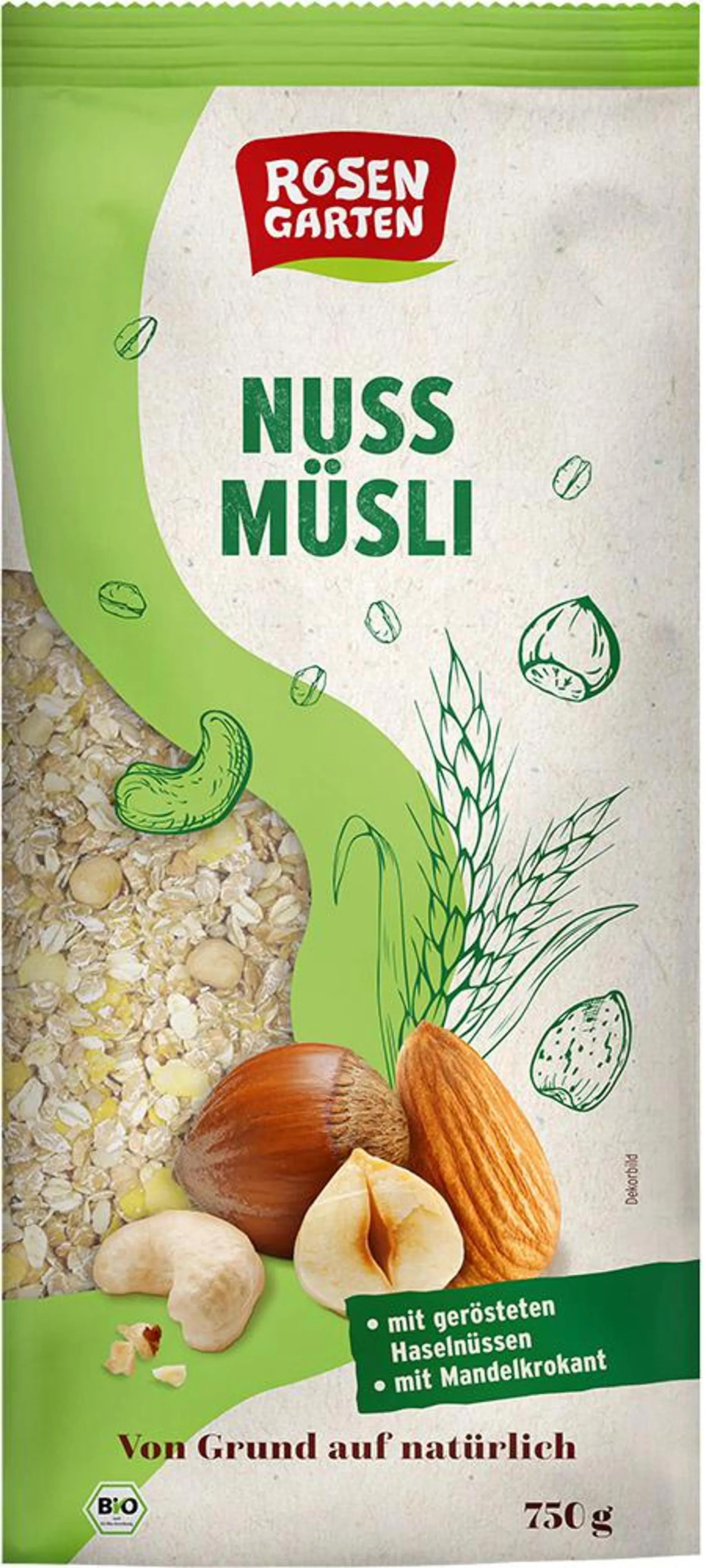 Rosengarten Nuss-Müsli 750g