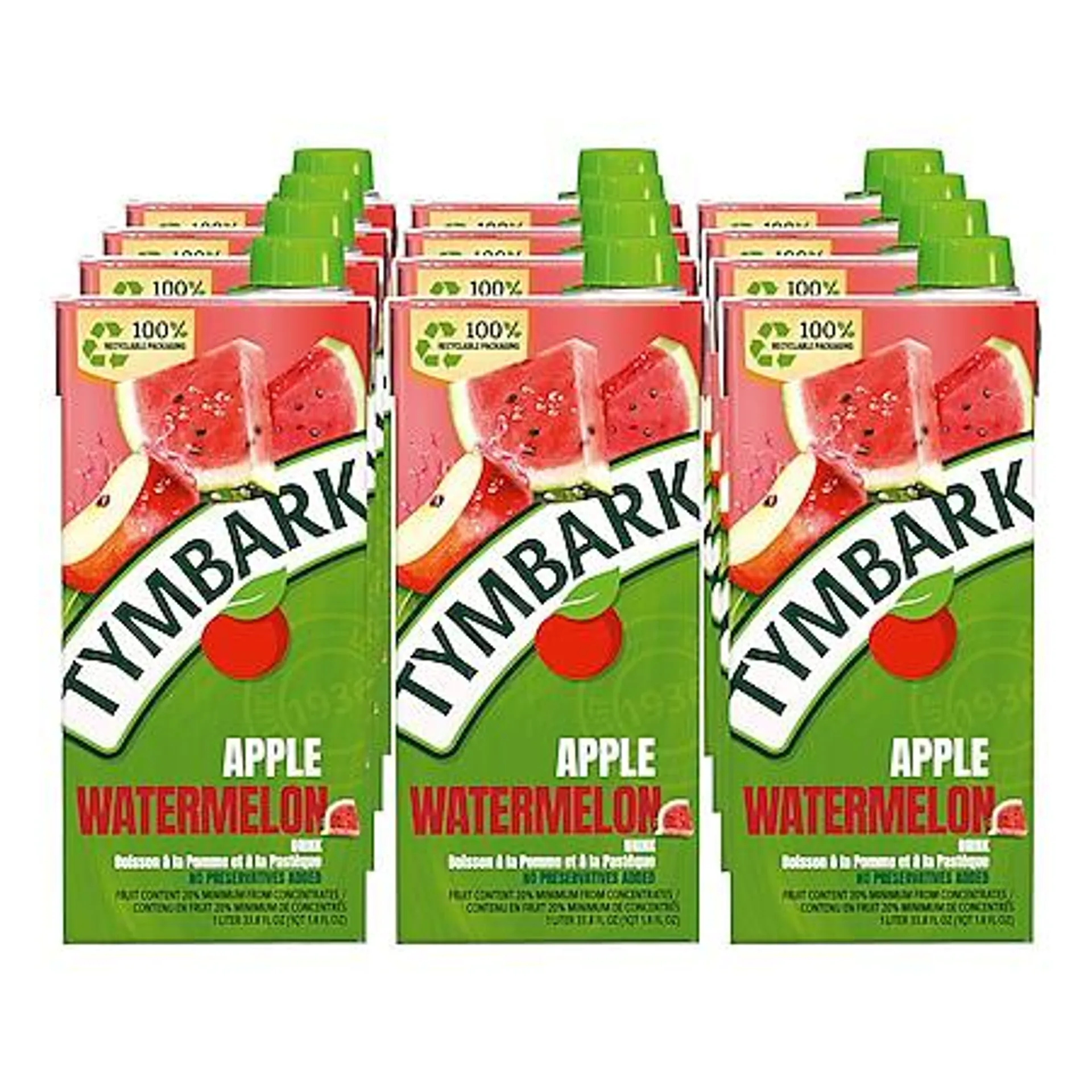 Tymbark Apfel-Wassermelone 1 Liter, 12er Pack