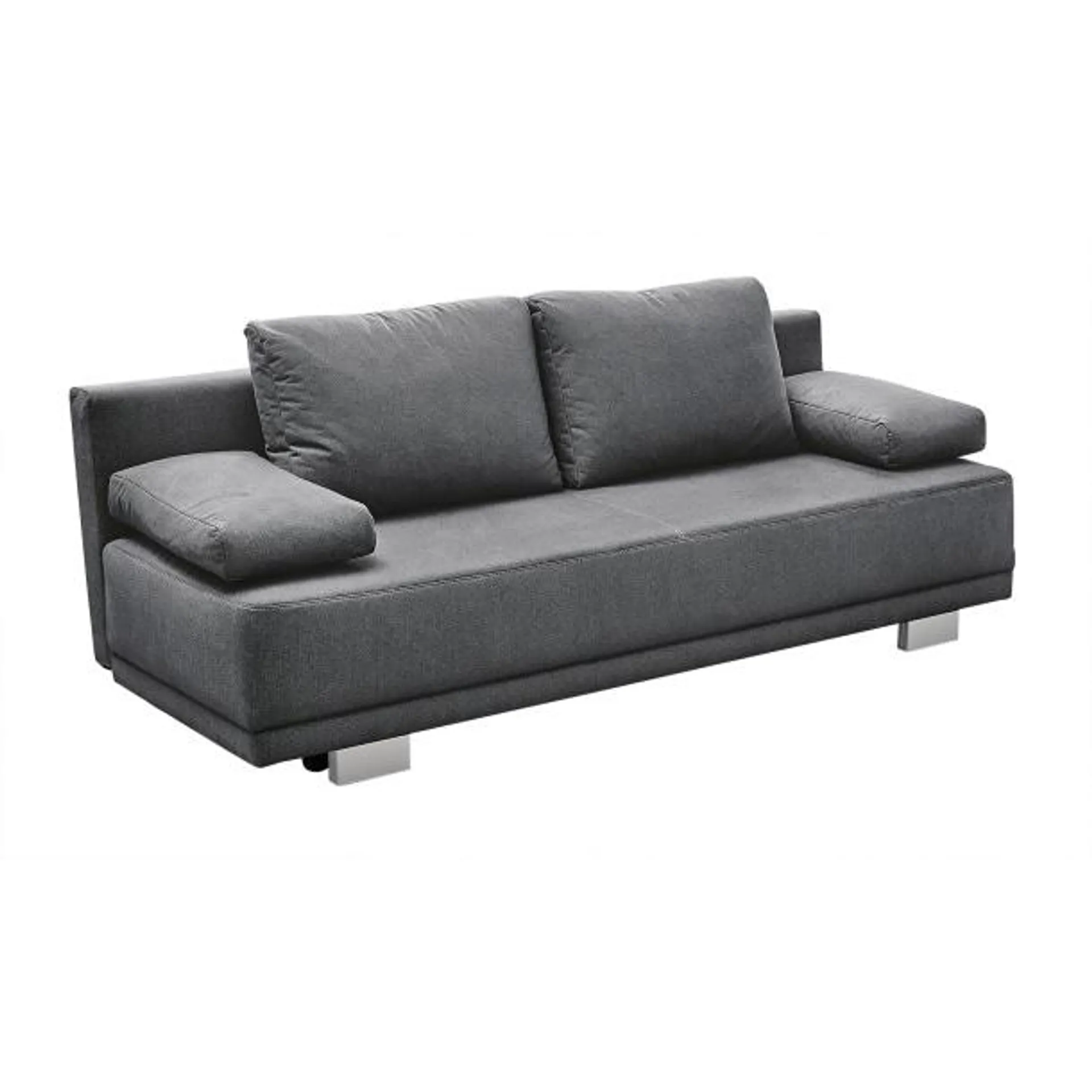 Schlafsofa Luzio Microfaser Dunkelgrau ca. 190 x 85 x 85 cm