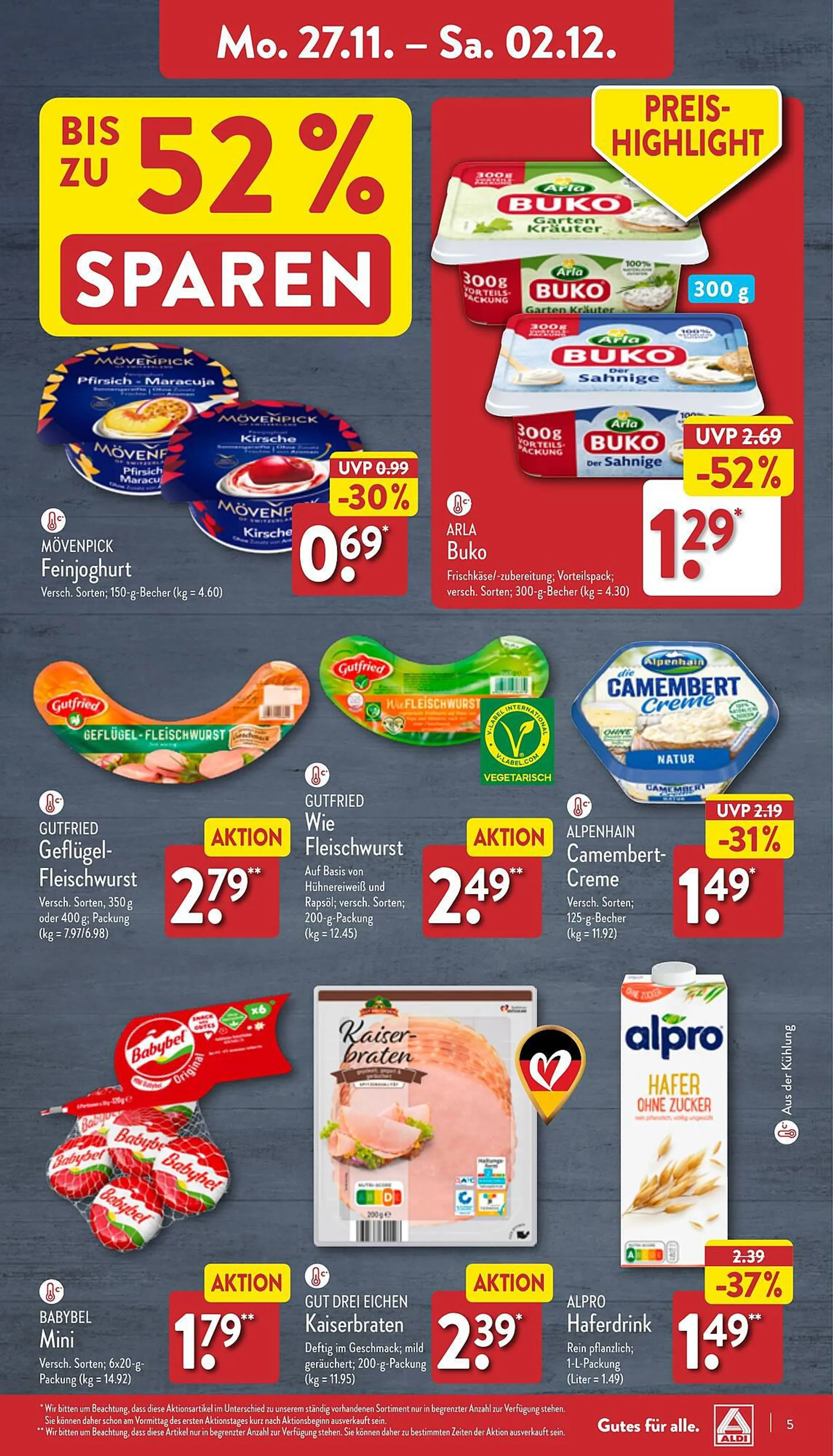 Aldi Nord Prospekt von 27. November bis 2. Dezember 2023 - Prospekt seite 5