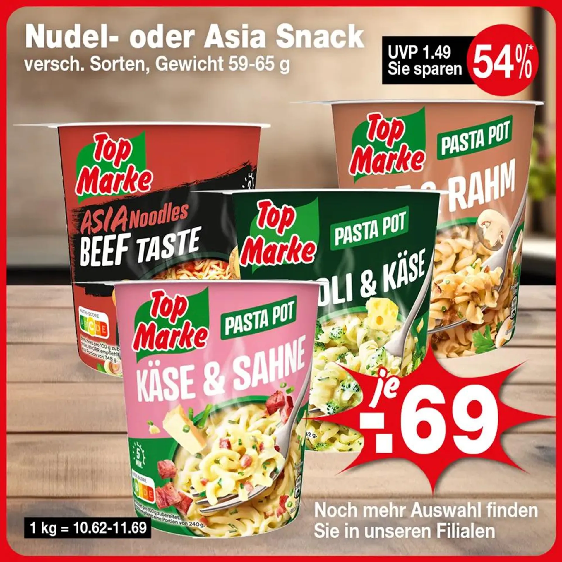 Nudel- oder Asiasnack