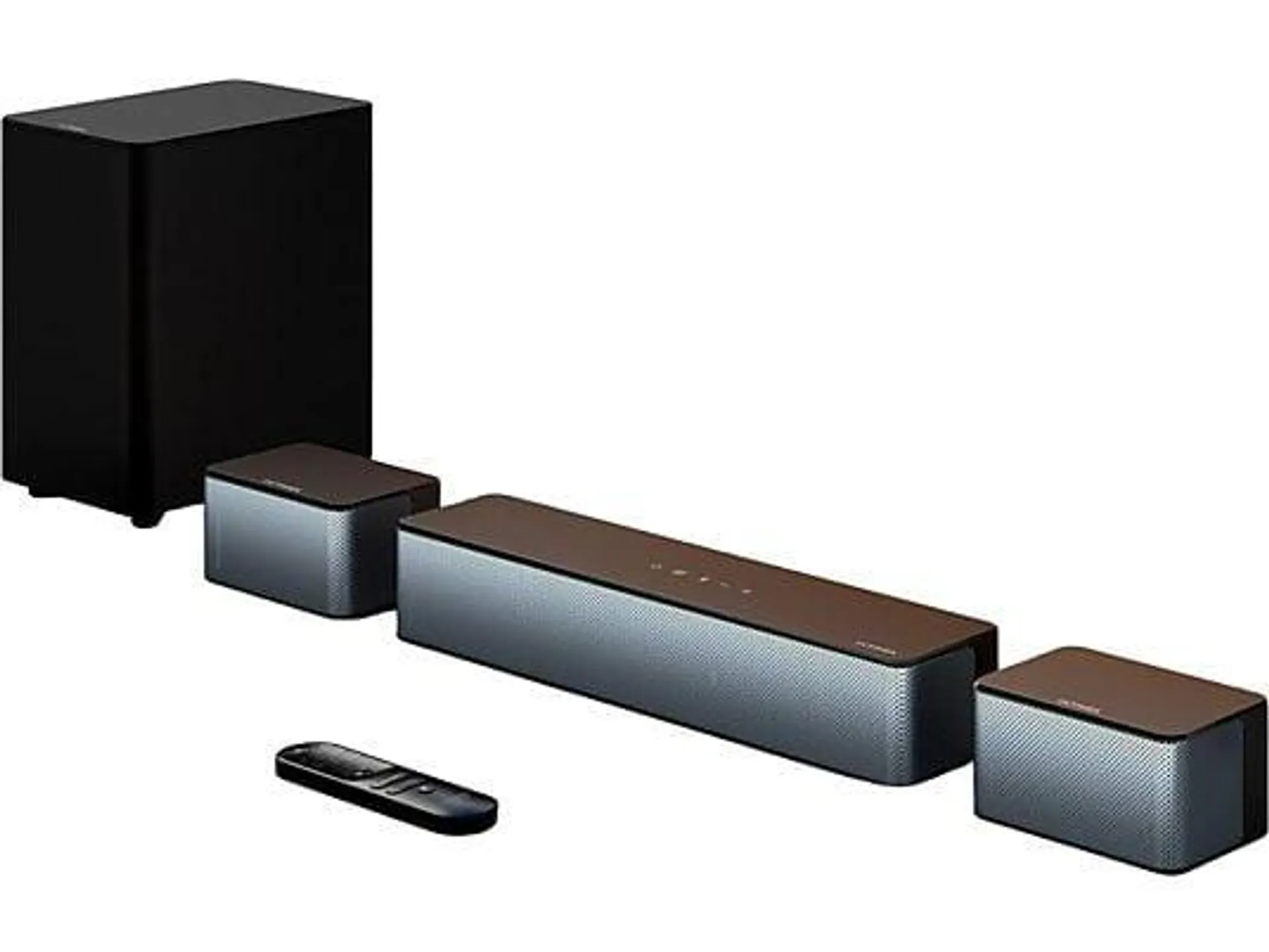 ULTIMEA Poseidon D50 5.1 Soundbar mit Kabelloser Subwoofer und 2 Rear-Lautsprechern, Soundbar, Schwarz