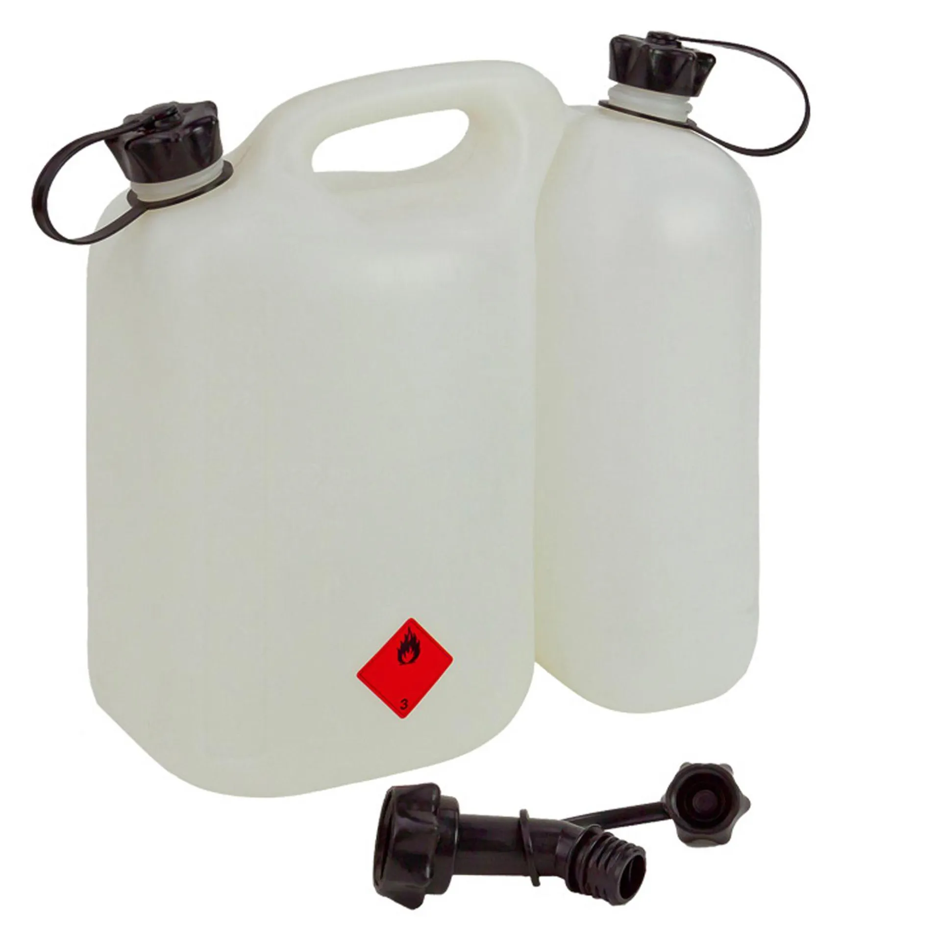 Doppelkanister / Kombikanister ECO, 5 + 3 Liter, transparent, Forstkanister