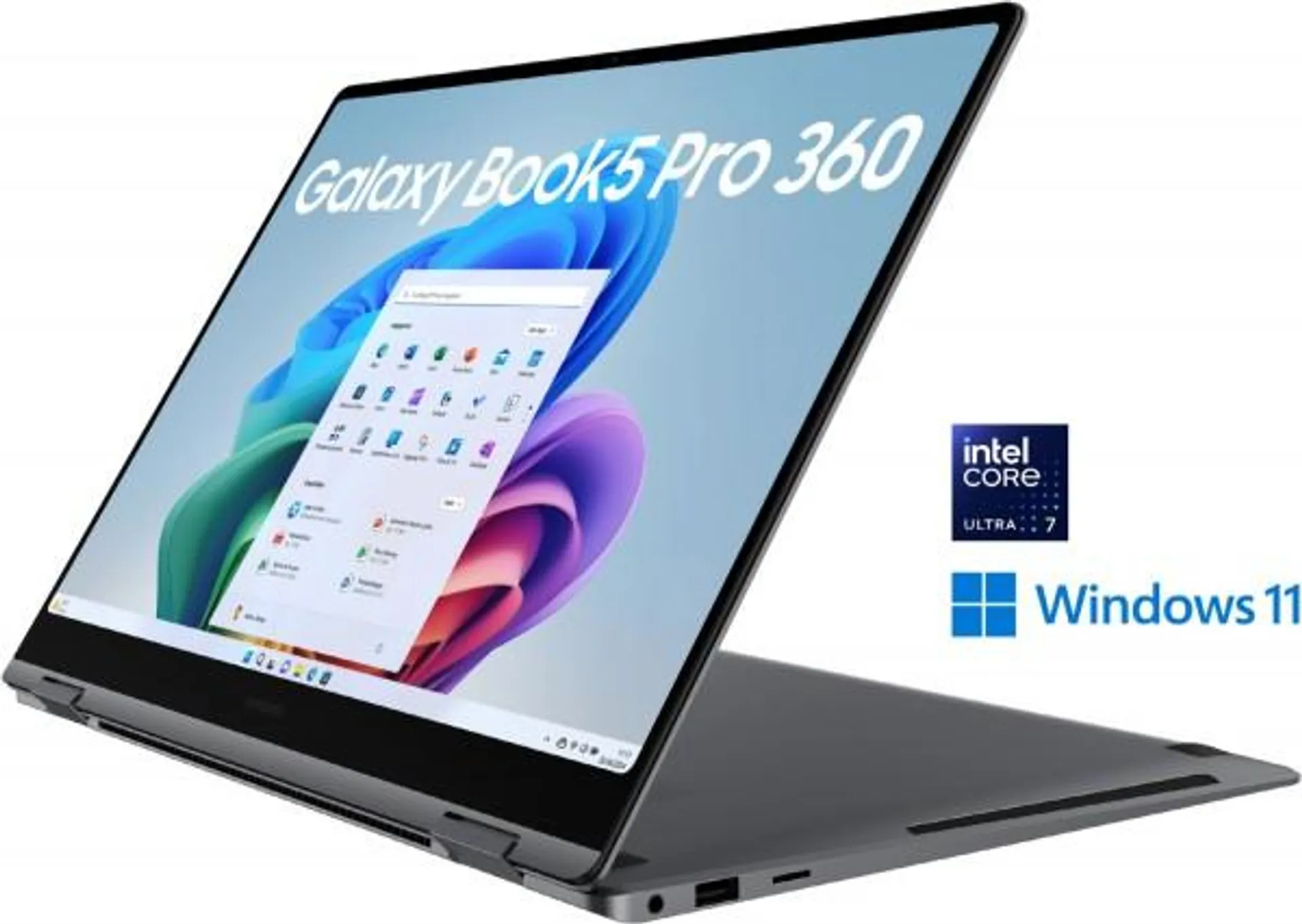 Samsung Galaxy Book5 Pro 360 (NP960QHA-KG3DE) 40,6 cm (16") 2 in 1 Convertible-Notebook moonstone gray