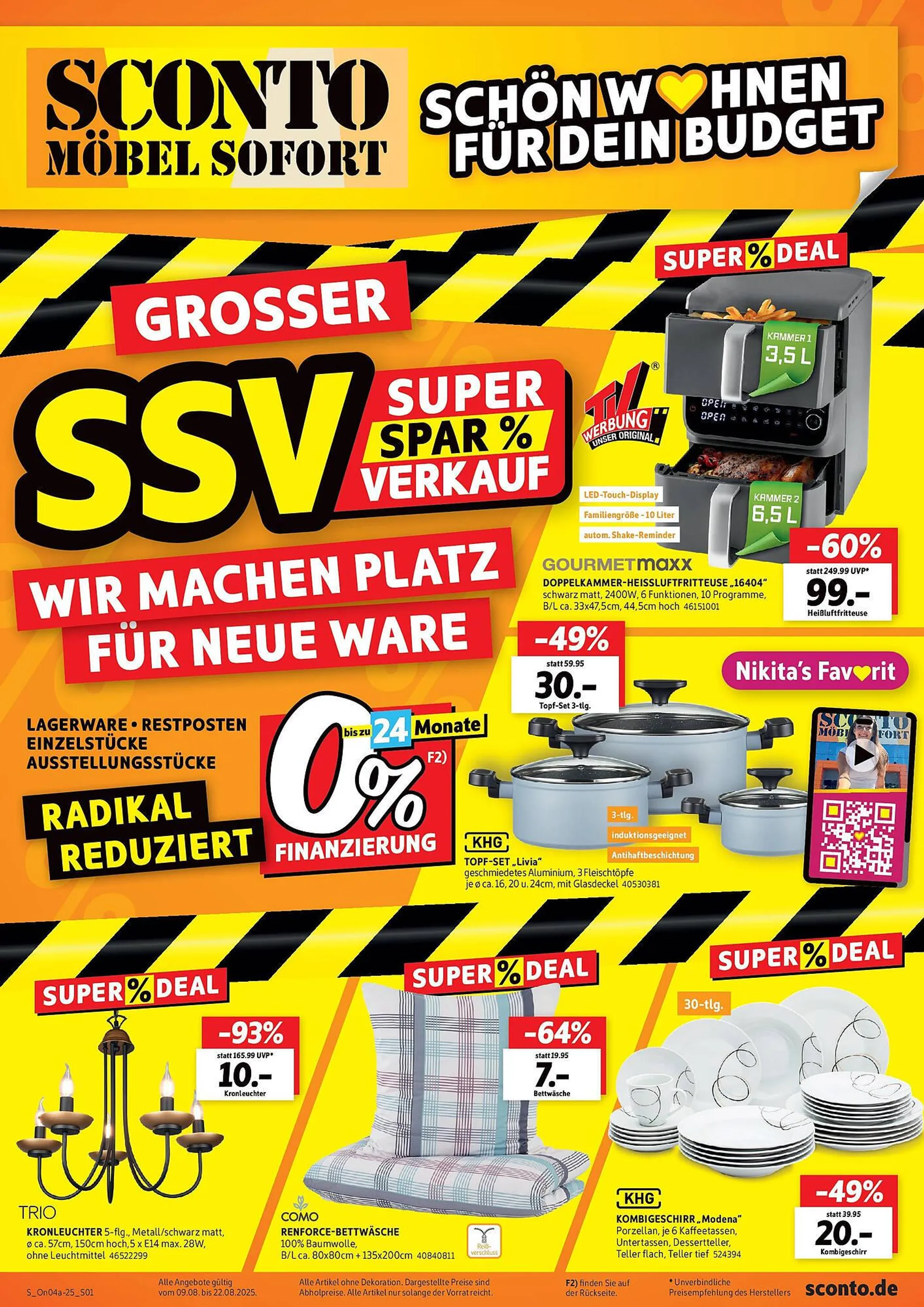 SCONTO Prospekt von 9. August bis 22. August 2025 - Prospekt seite 1