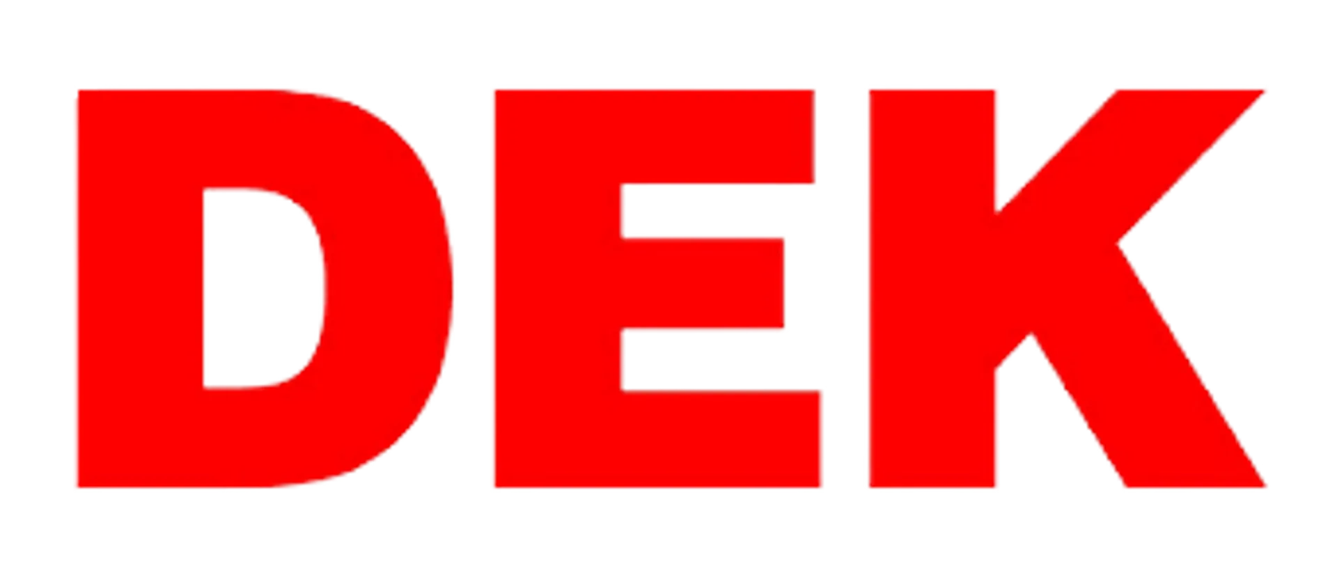 DEK logo of current flyer